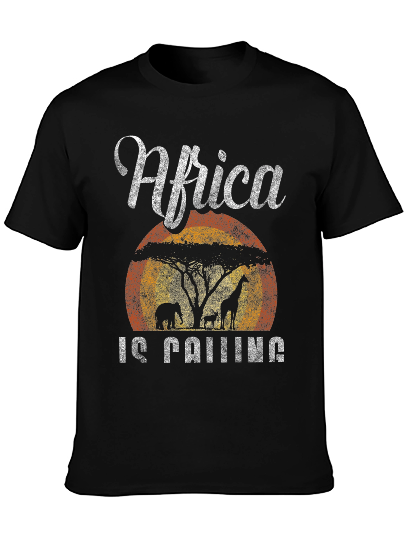 Black Africa Is Calling T-Shirt Safari Design view 3