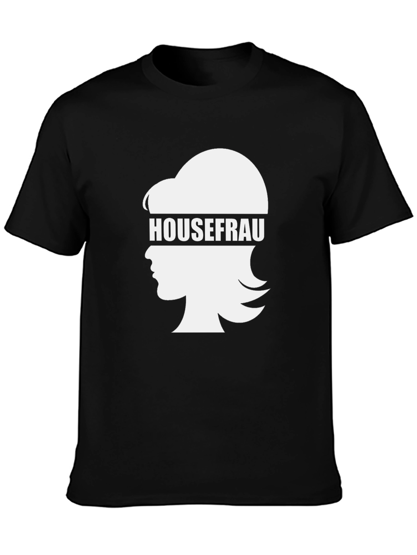 Black Housefrau T-Shirt - Novelty Design view 3