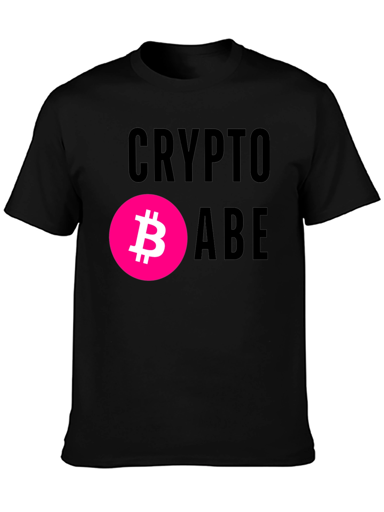 Black Crypto Babe Bitcoin T-Shirt view 3