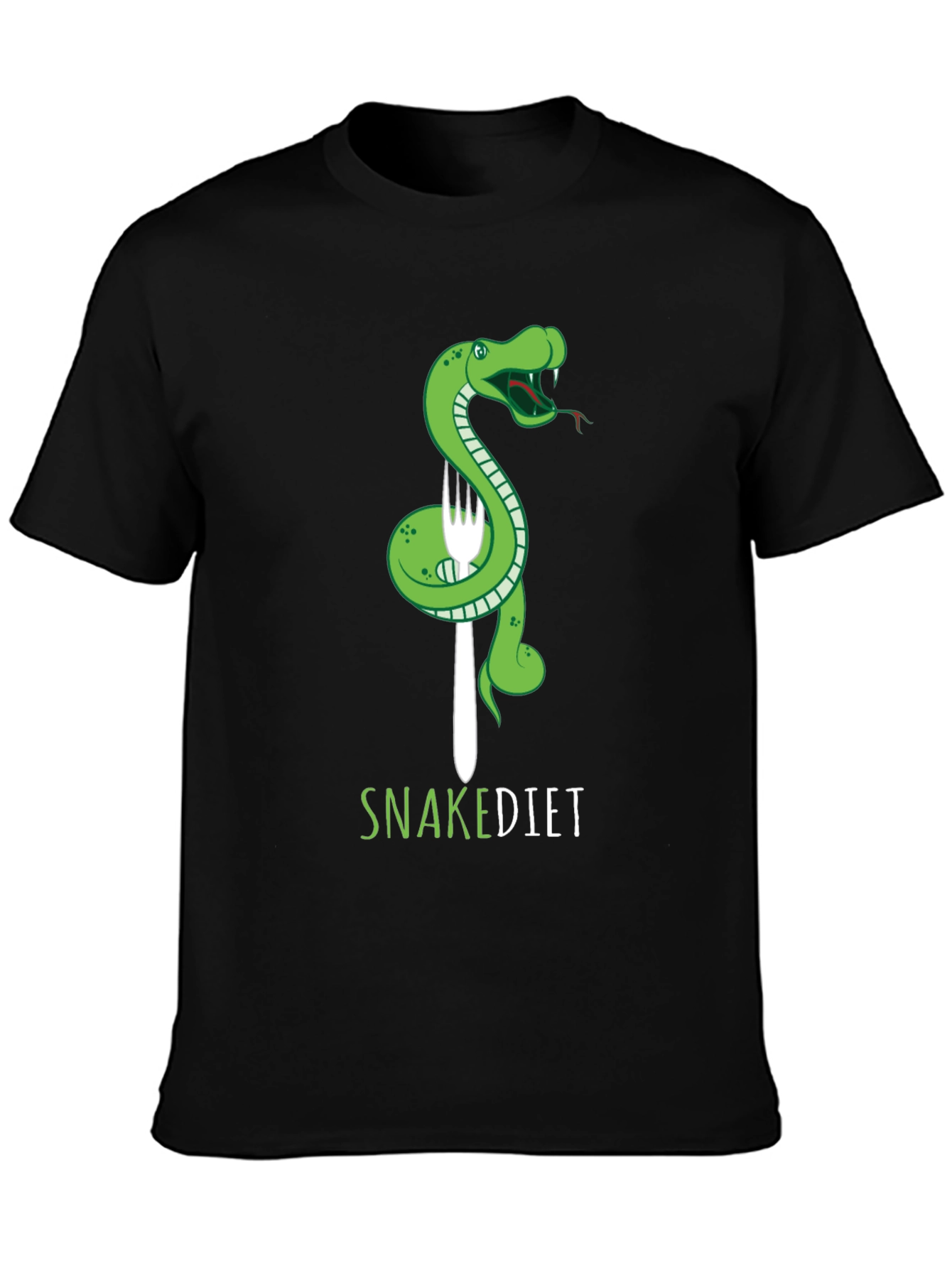 Black Snake Diet T-Shirt - Funny Graphic Tee view 3