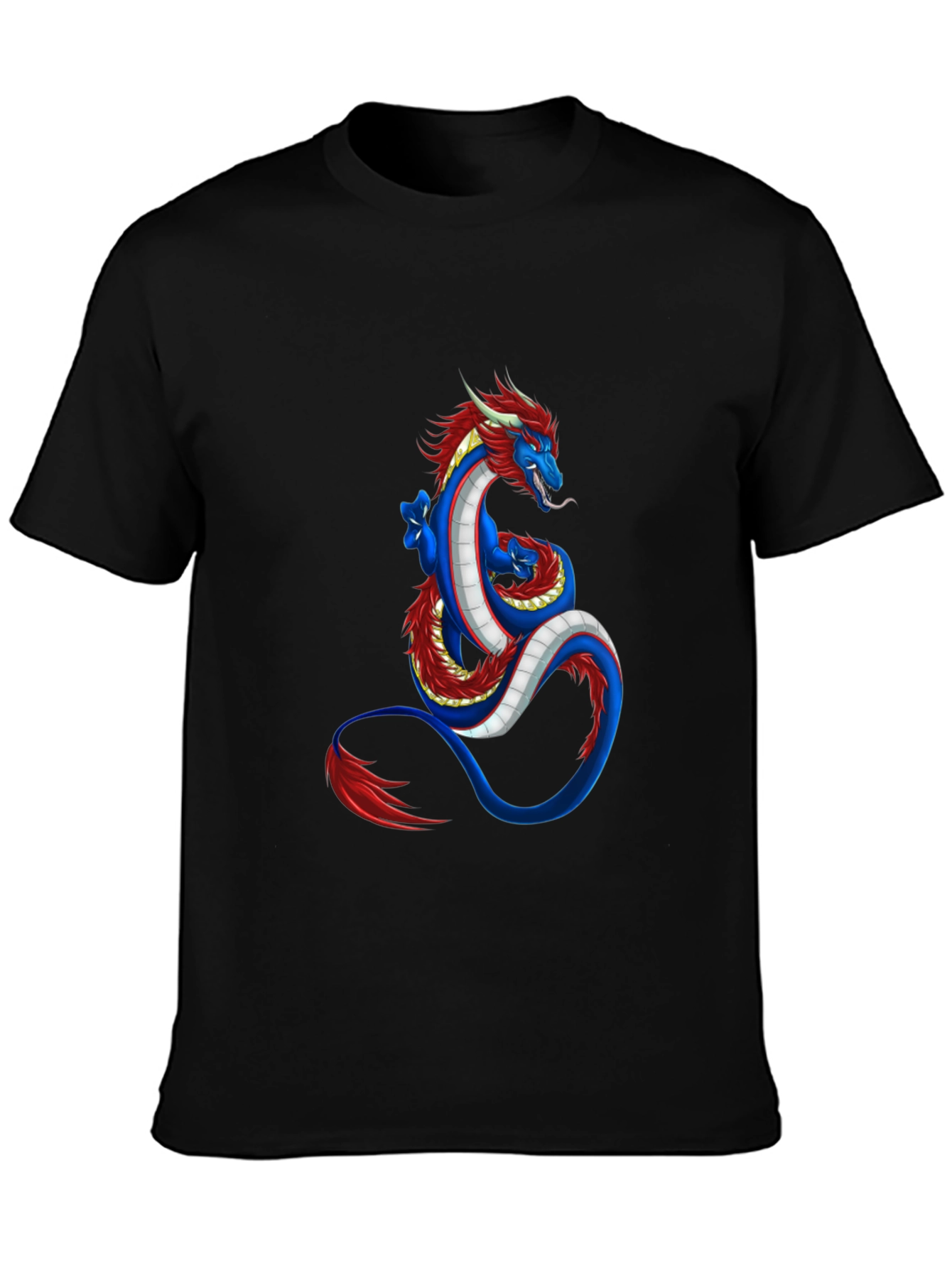 Black Dragon Graphic Tee - Black Cotton Blend view 3