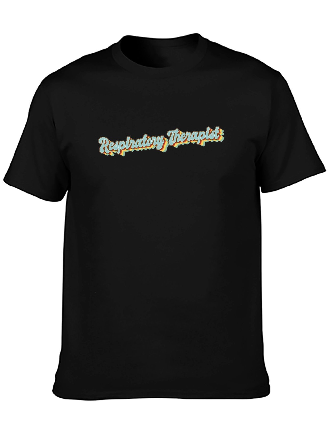 Black Respiratory Therapist Retro Tee view 3