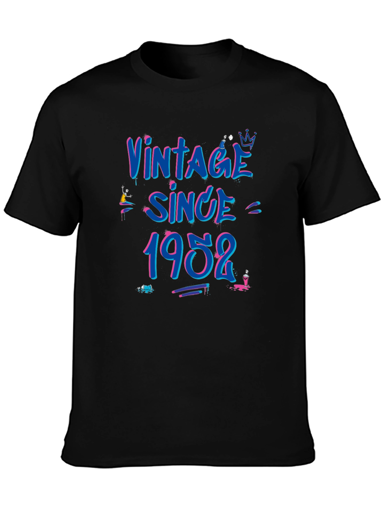 Black Vintage Since 1952 Graphic T-Shirt view 3