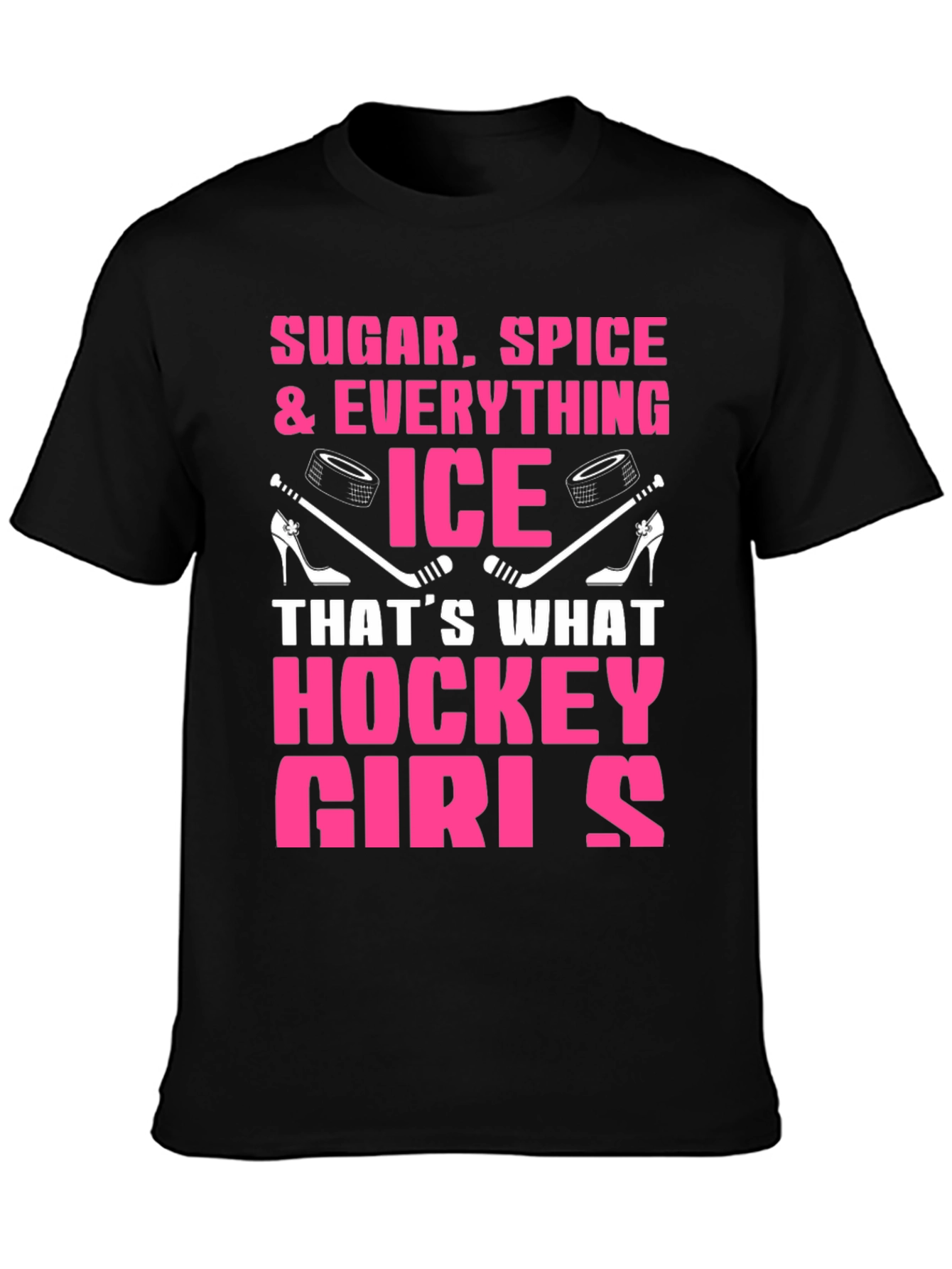 Black Sugar Spice Hockey Girls T-Shirt view 3