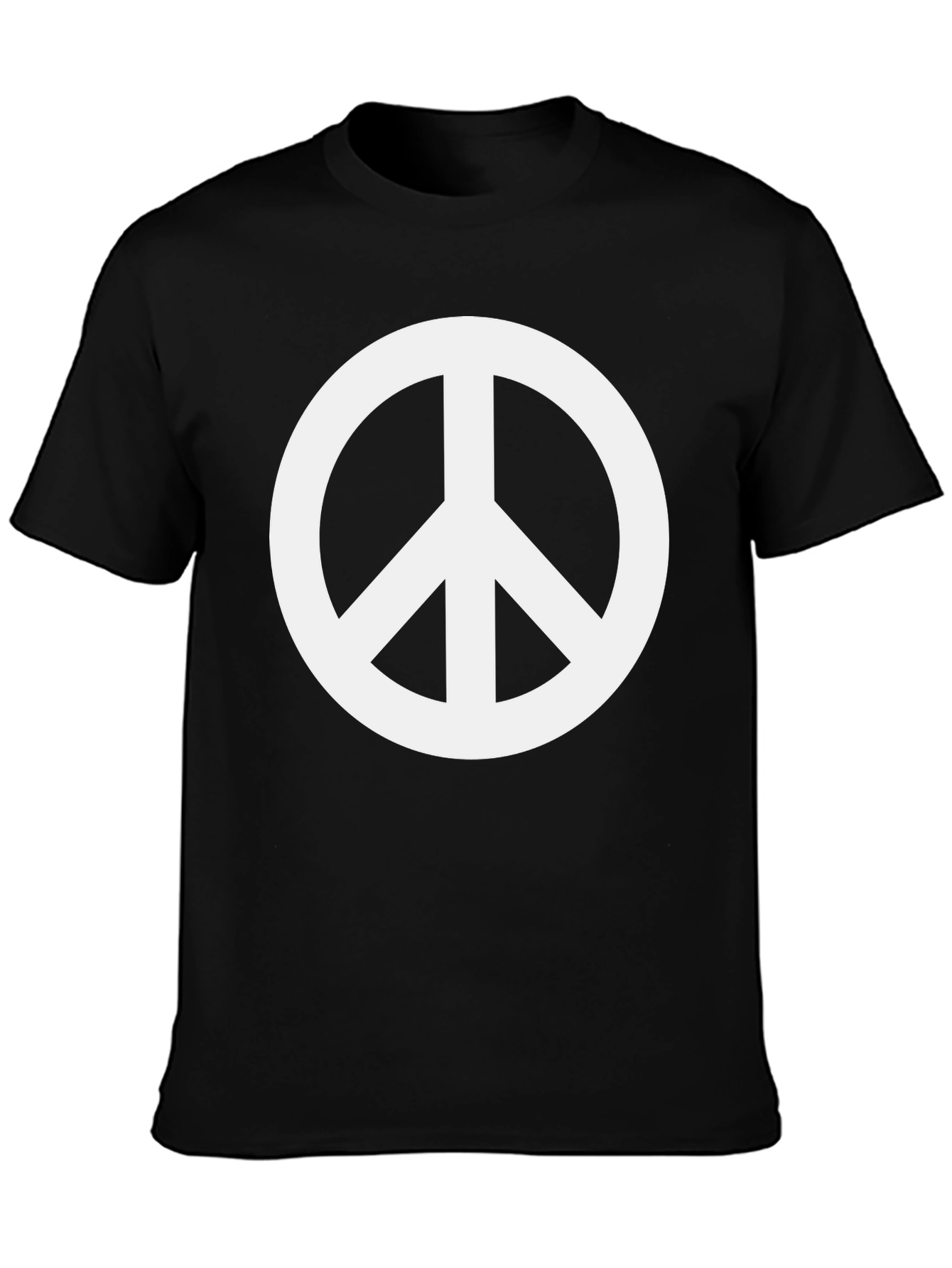 Black Peace Sign Graphic Tee - Classic Unisex Design view 3