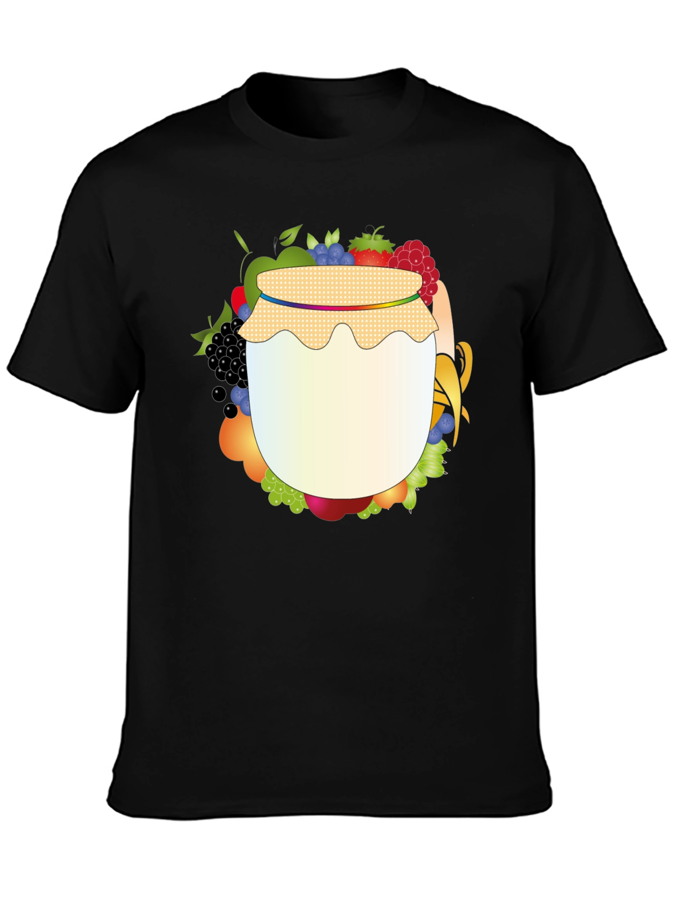 Black Fruity Jam Jar Graphic Tee view 3