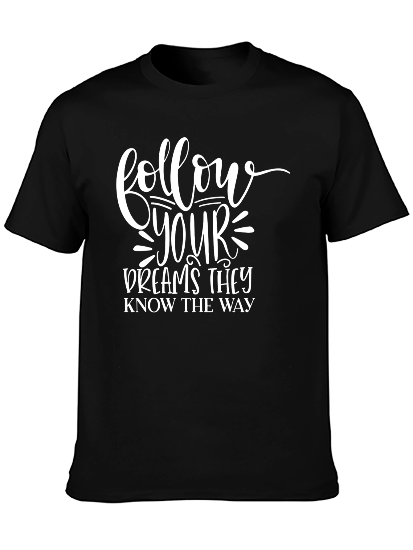 Black Follow Your Dreams Black Graphic Tee view 3