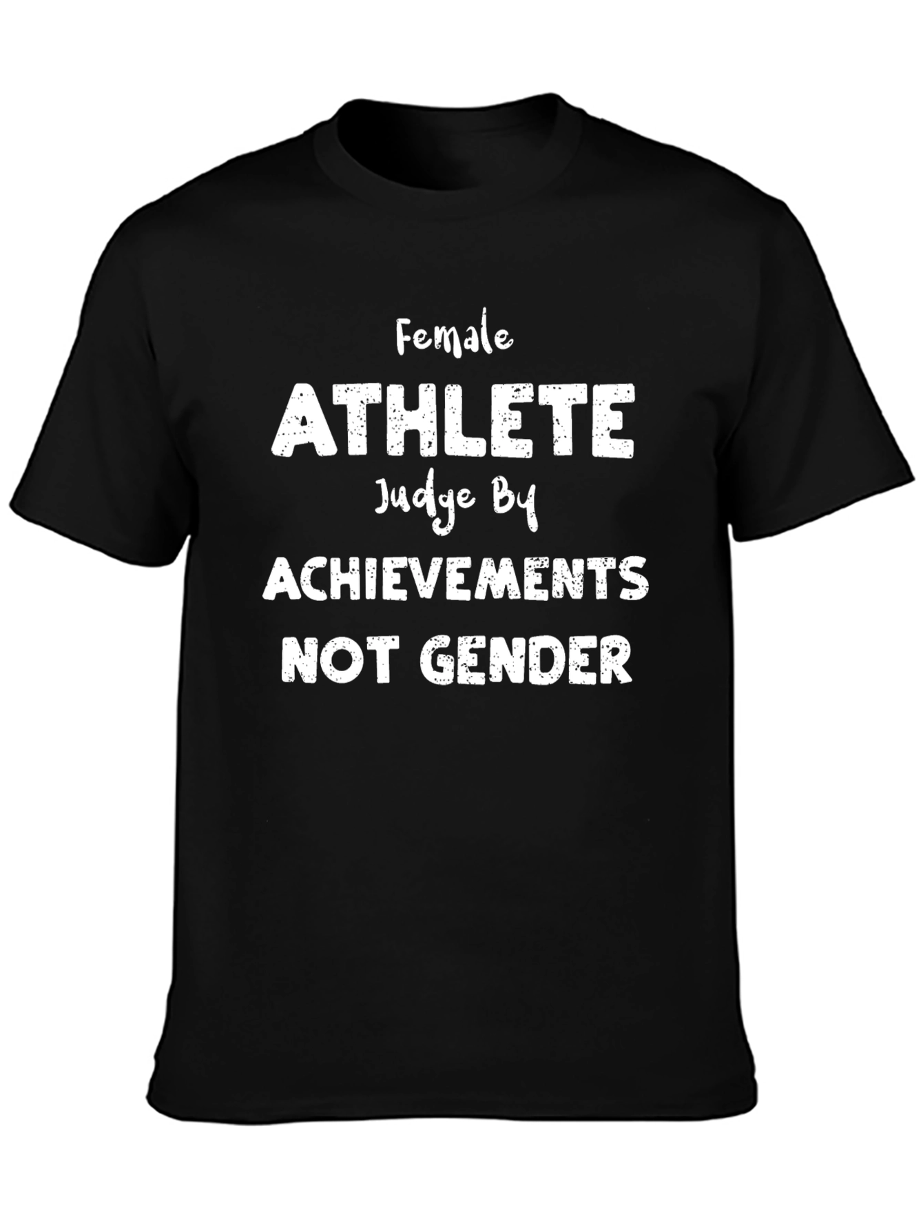Black Female Athlete Achievements T-Shirt - Judge by Talent view 3