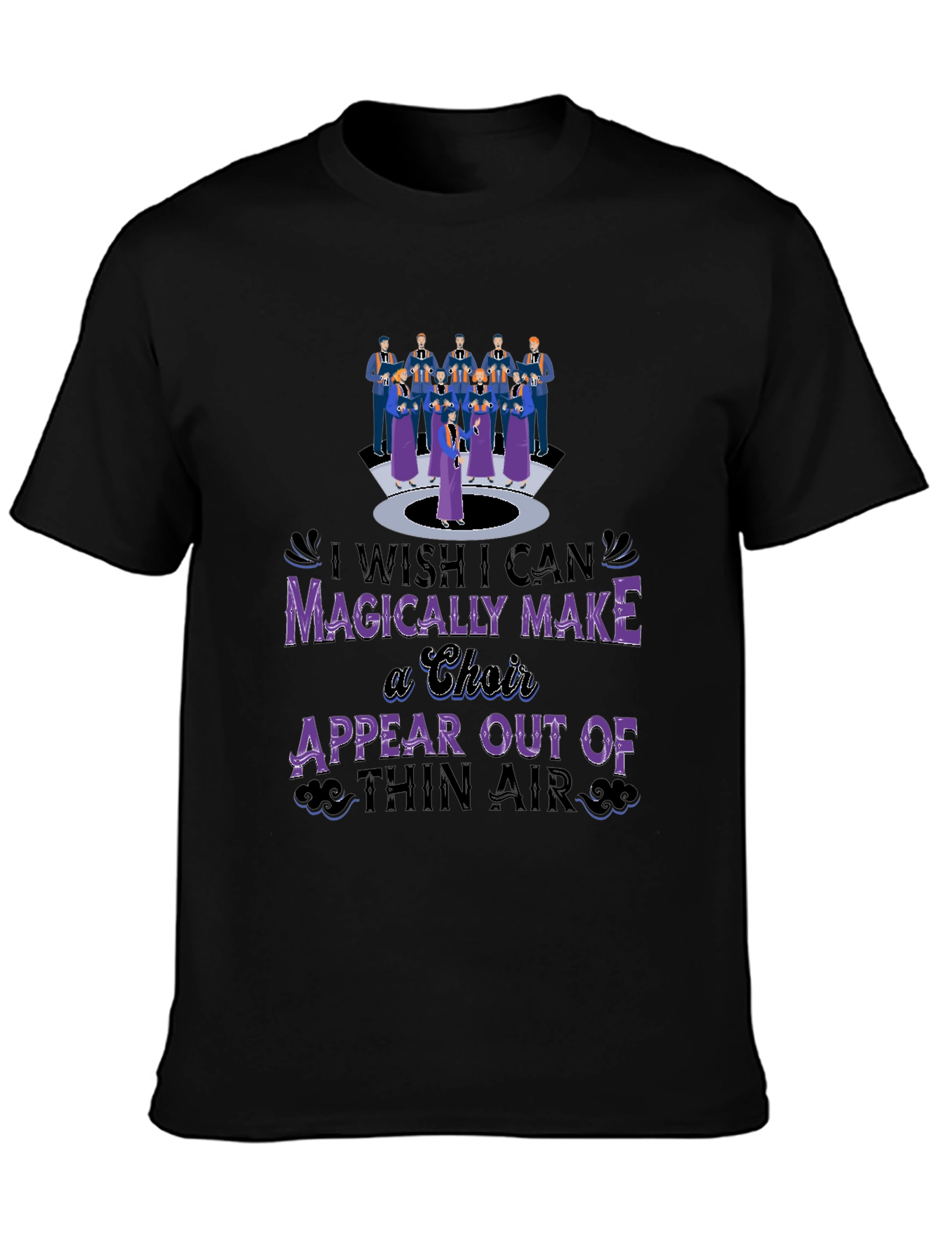 Black Magical Choir T-Shirt - Music Lover's Tee view 3