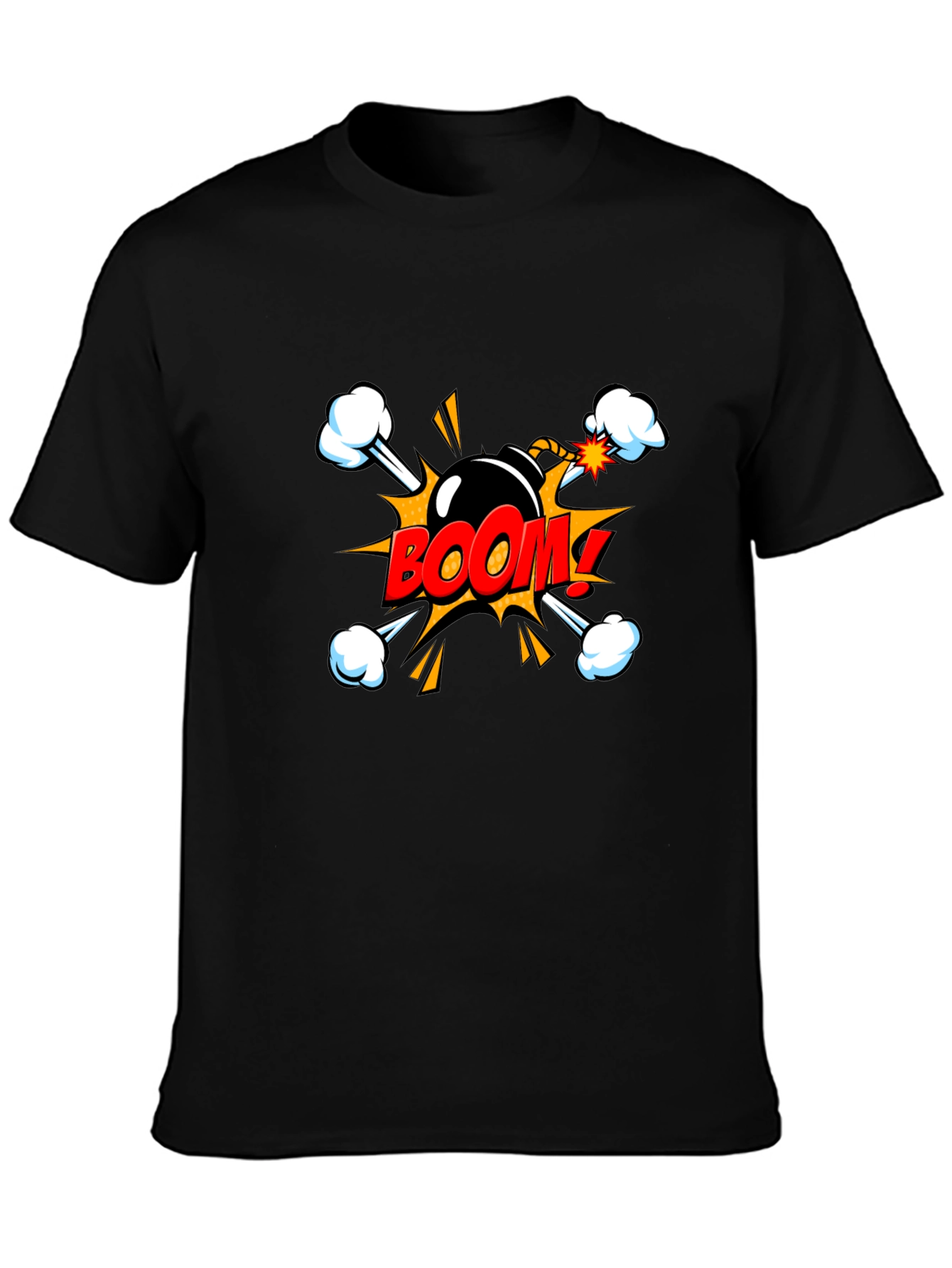 Black Boom Bomb Graphic T-Shirt - Explosive Fun! view 3