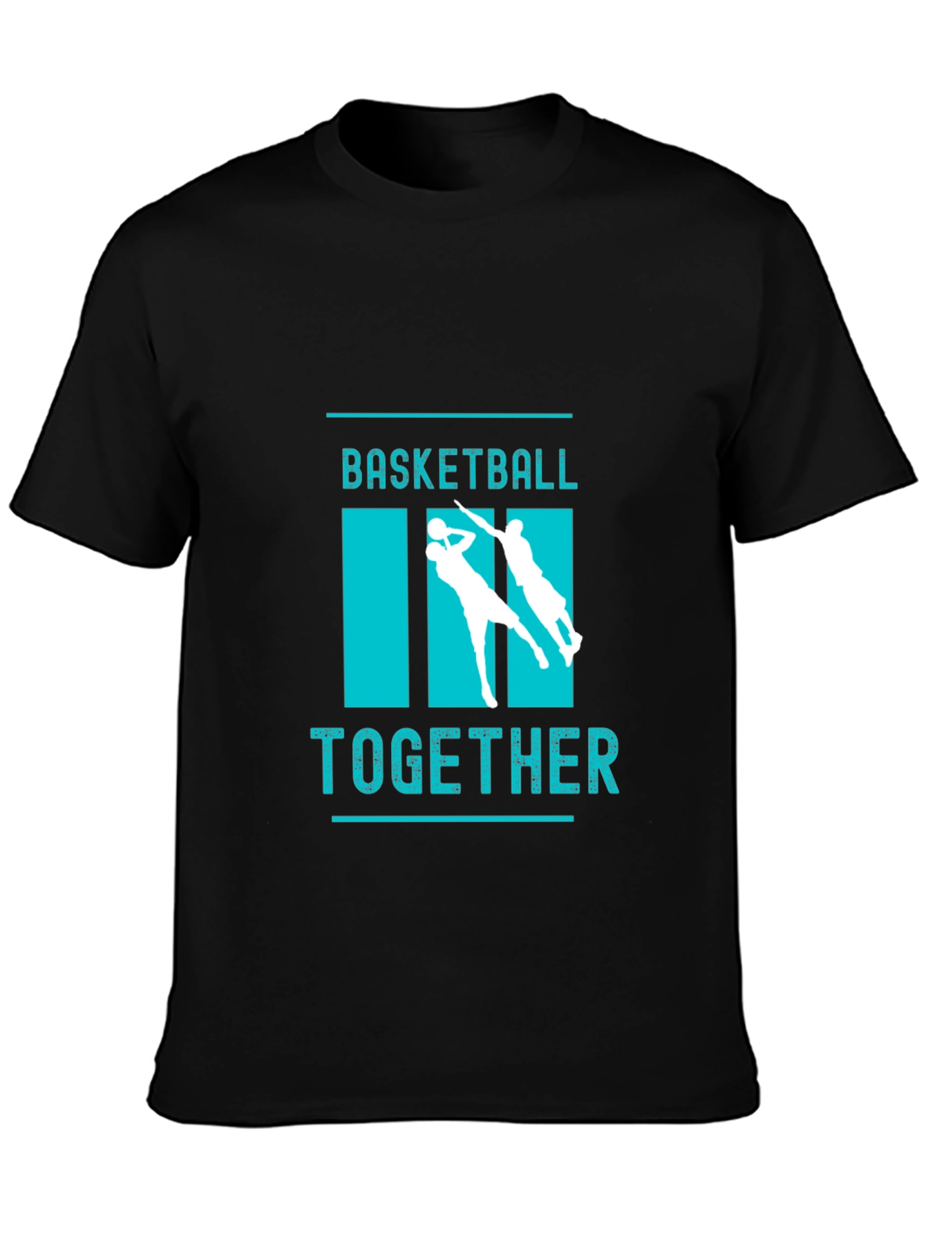 Black Basketball Together Graphic Tee view 3