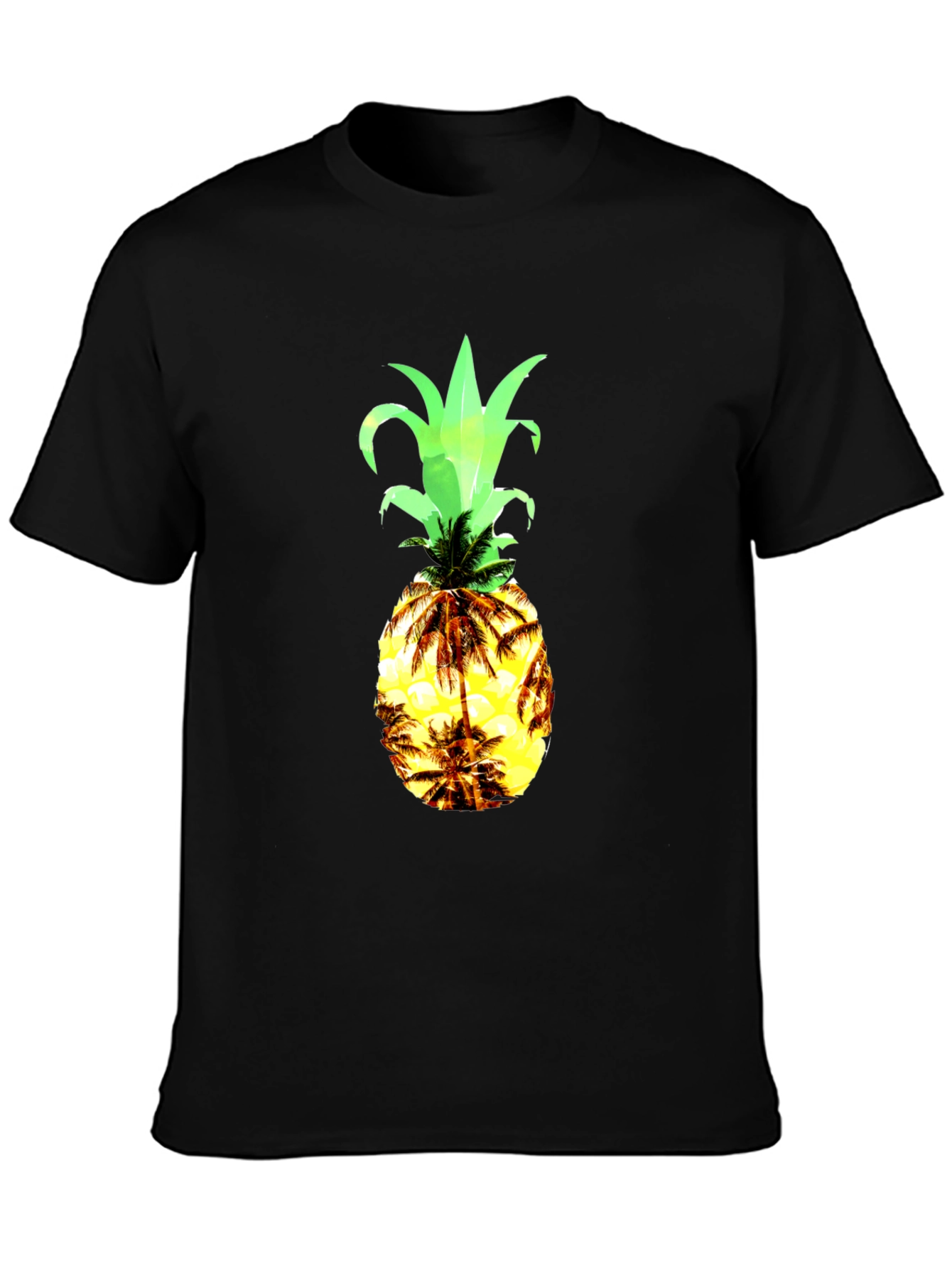 Black Tropical Pineapple Graphic Tee view 3