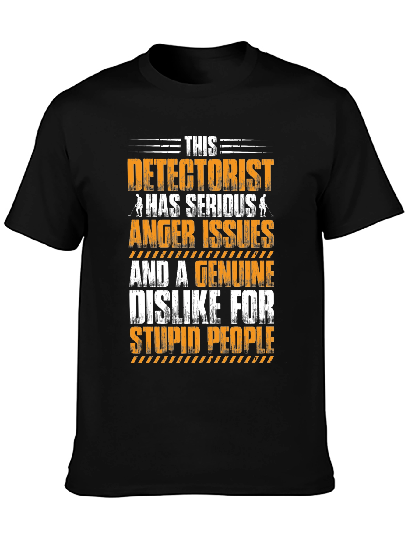Black Detectorist Serious Anger Issues Graphic Tee view 3