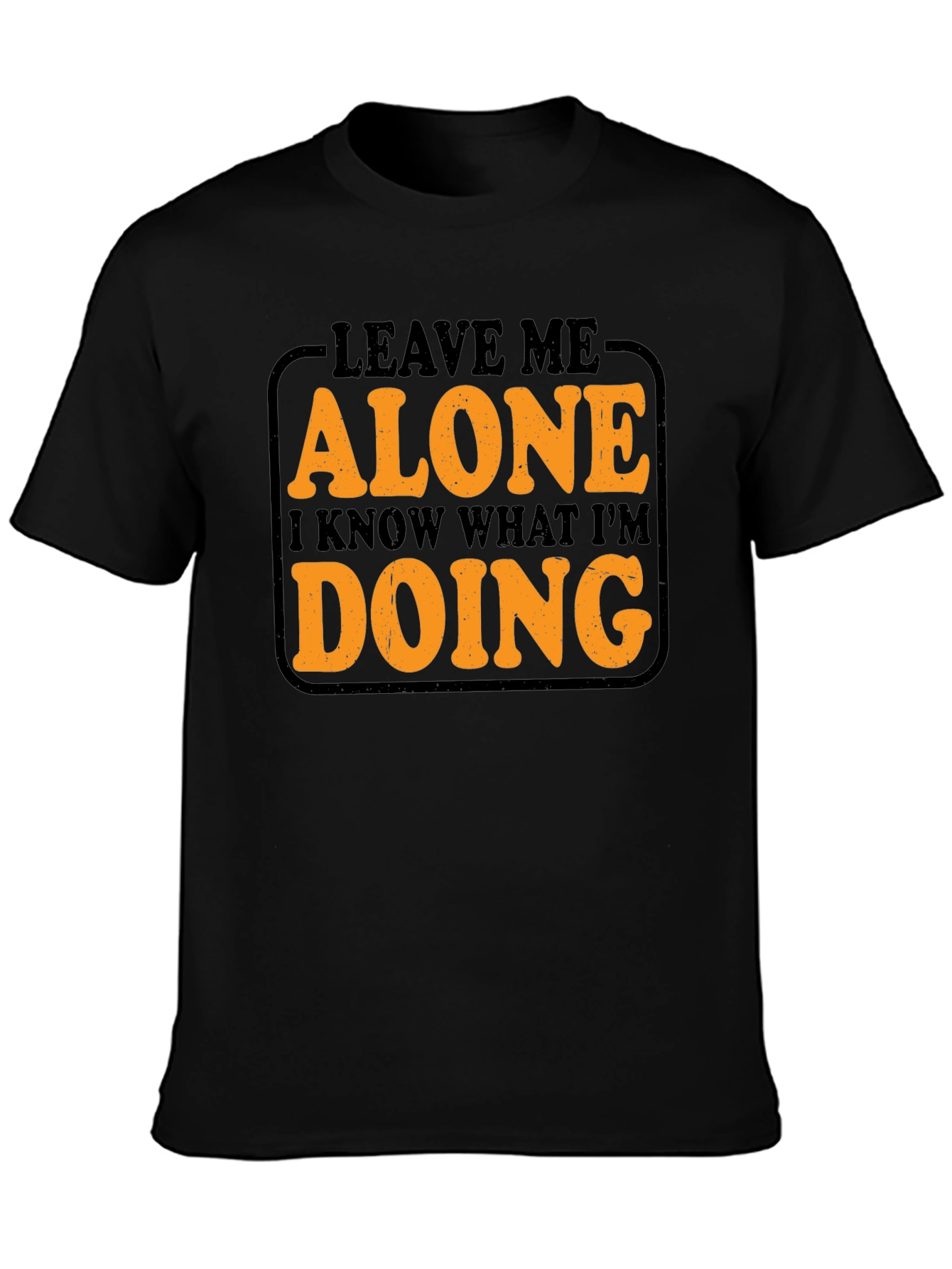 Black Leave Me Alone Graphic Tee - Men's Black T-Shirt view 3