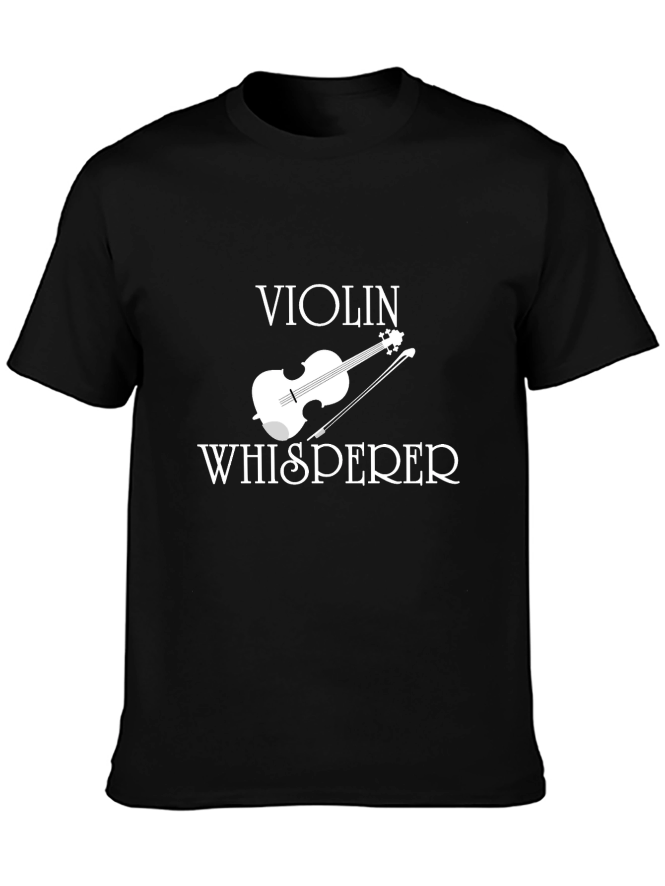 Black Violin Whisperer Graphic Tee - Musician's Black T-Shirt view 3
