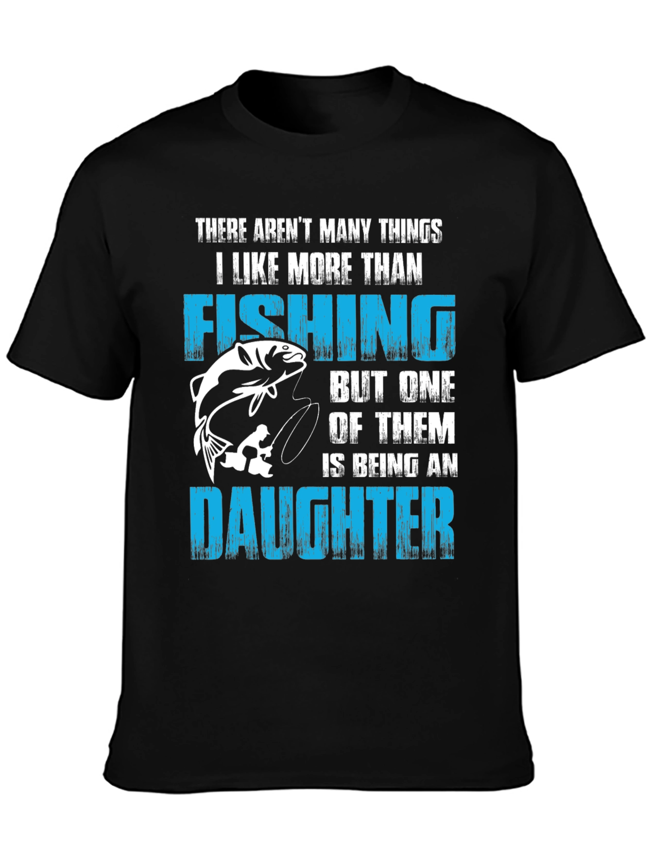 Black Fishing & Daughter Graphic T-Shirt - Mens Black view 3