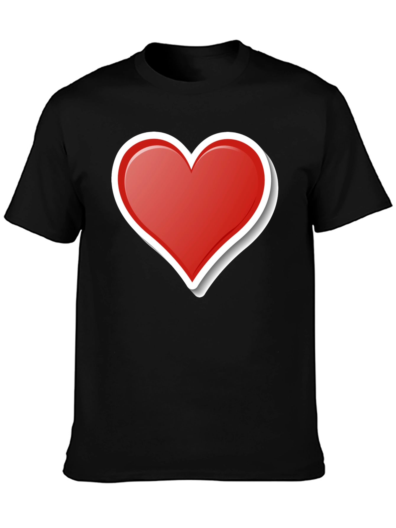 Black Heart Graphic T-Shirt - Stylish Black Tee view 3