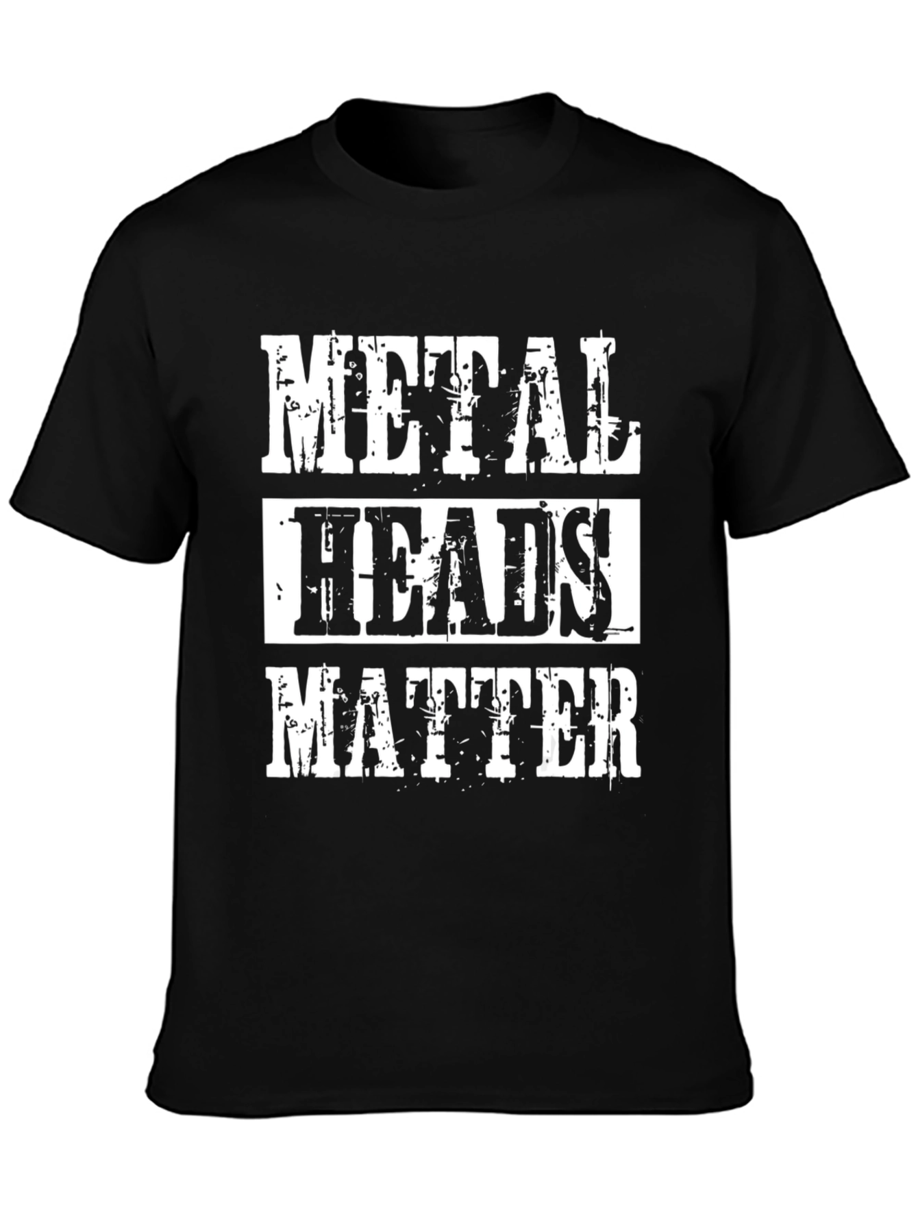 Black Metal Heads Matter Graphic T-Shirt - Black view 3