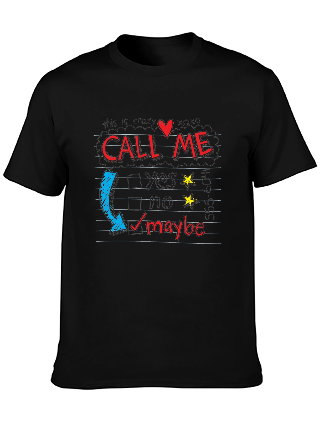 Black Call Me Maybe Graphic Tee view 3