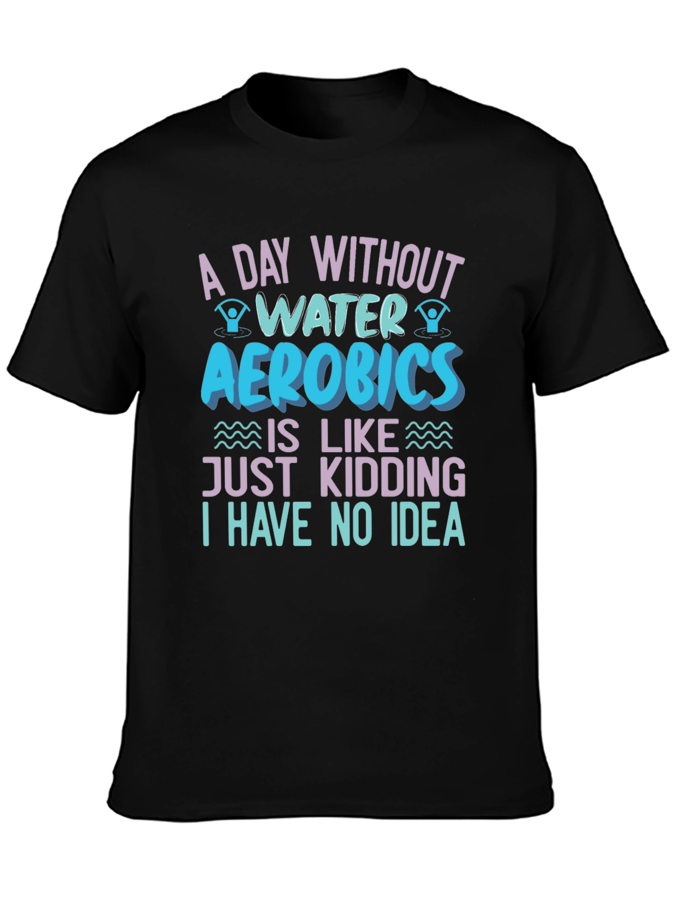 Black Water Aerobics Graphic T-Shirt - Funny Workout Tee view 3