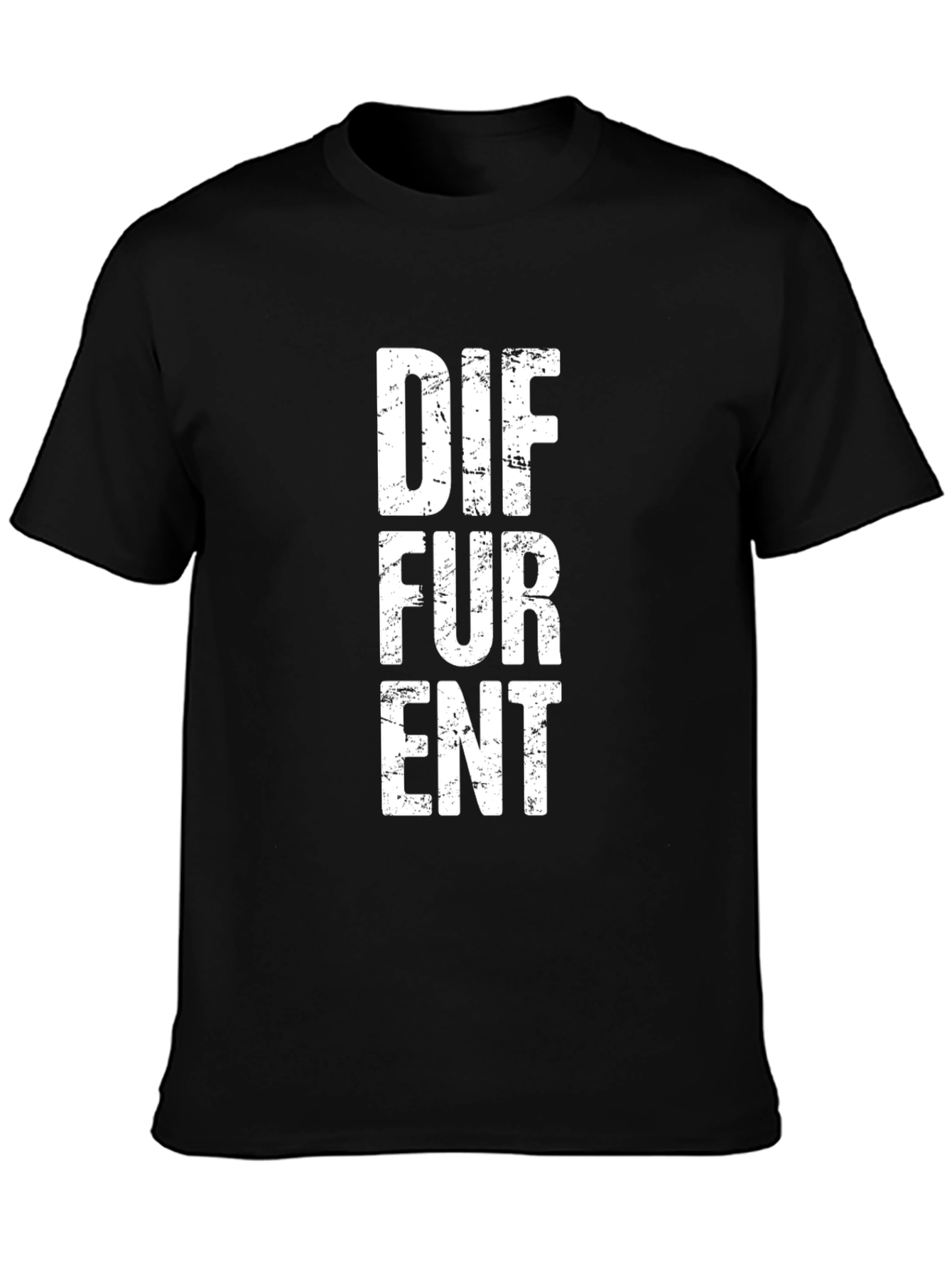 Black DIF FUR ENT Men's Black Graphic Tee view 3