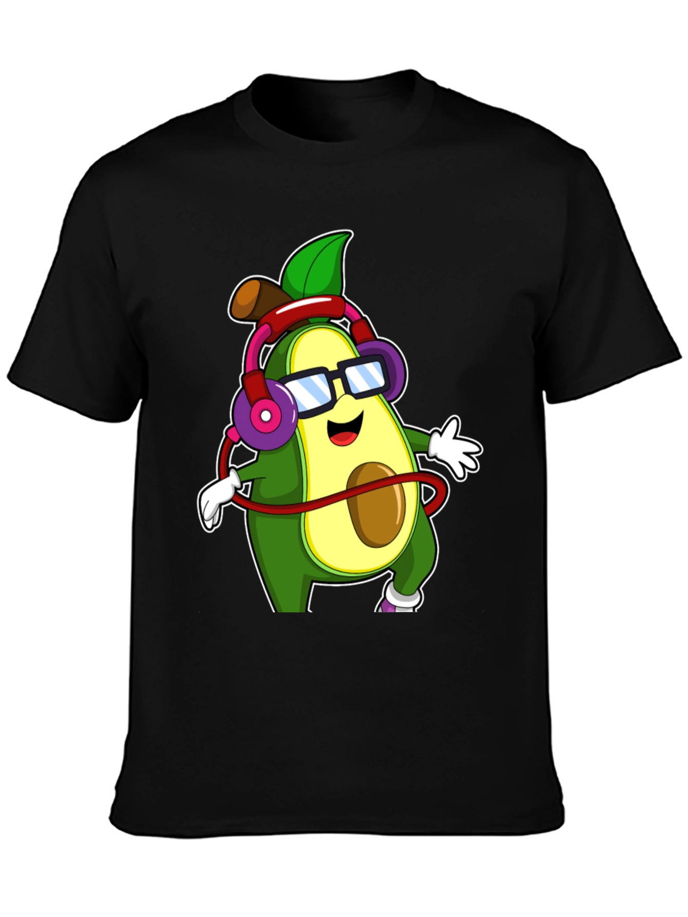 Black Avocado DJ Graphic T-Shirt view 3