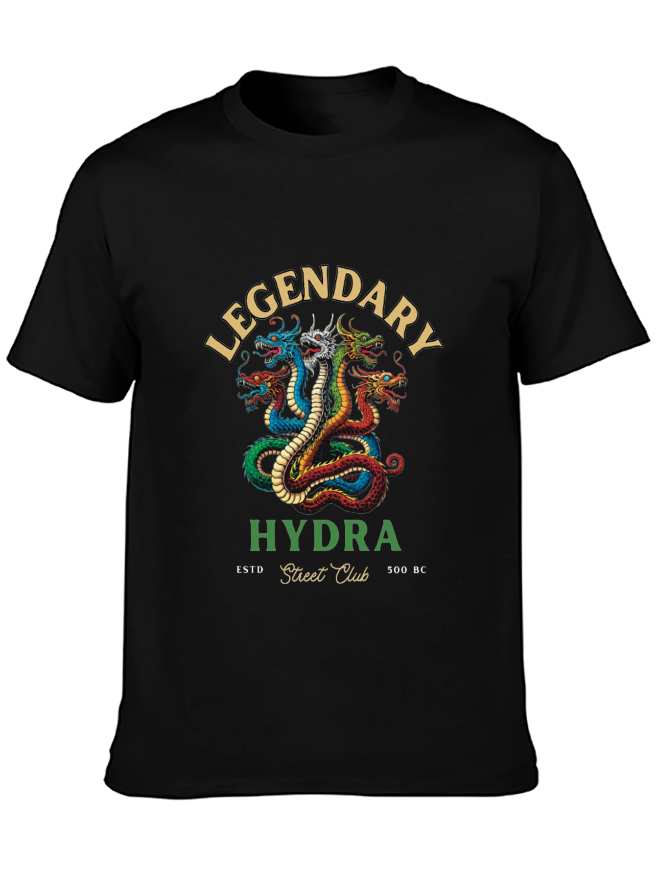 Black Legendary Hydra Street Club T-Shirt view 3