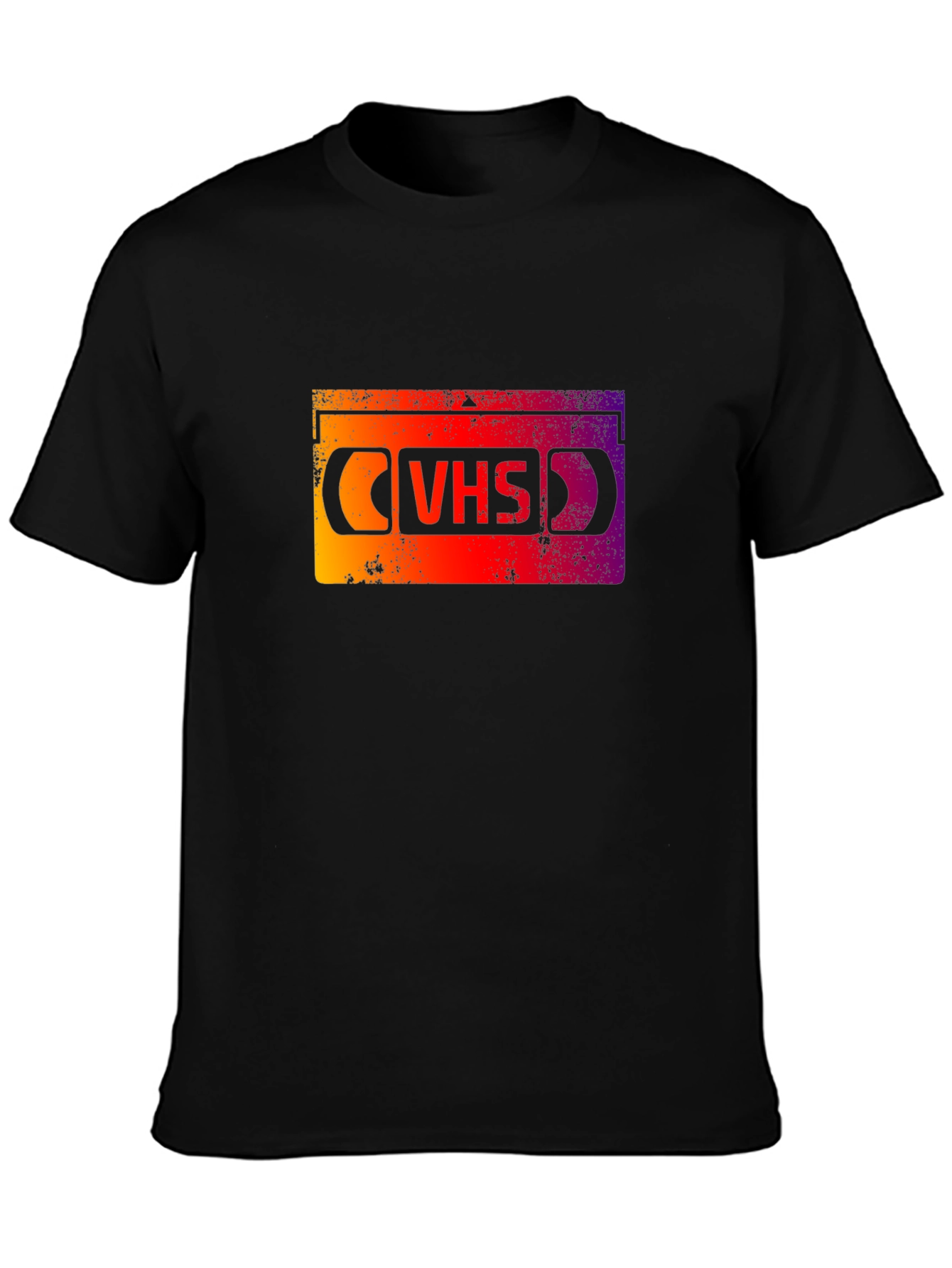 Black Retro VHS Tape Graphic Tee - Black view 3
