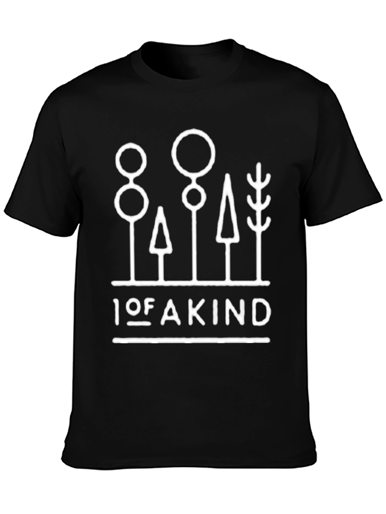 Black Unique "1 of A Kind" Graphic Black T-Shirt view 3