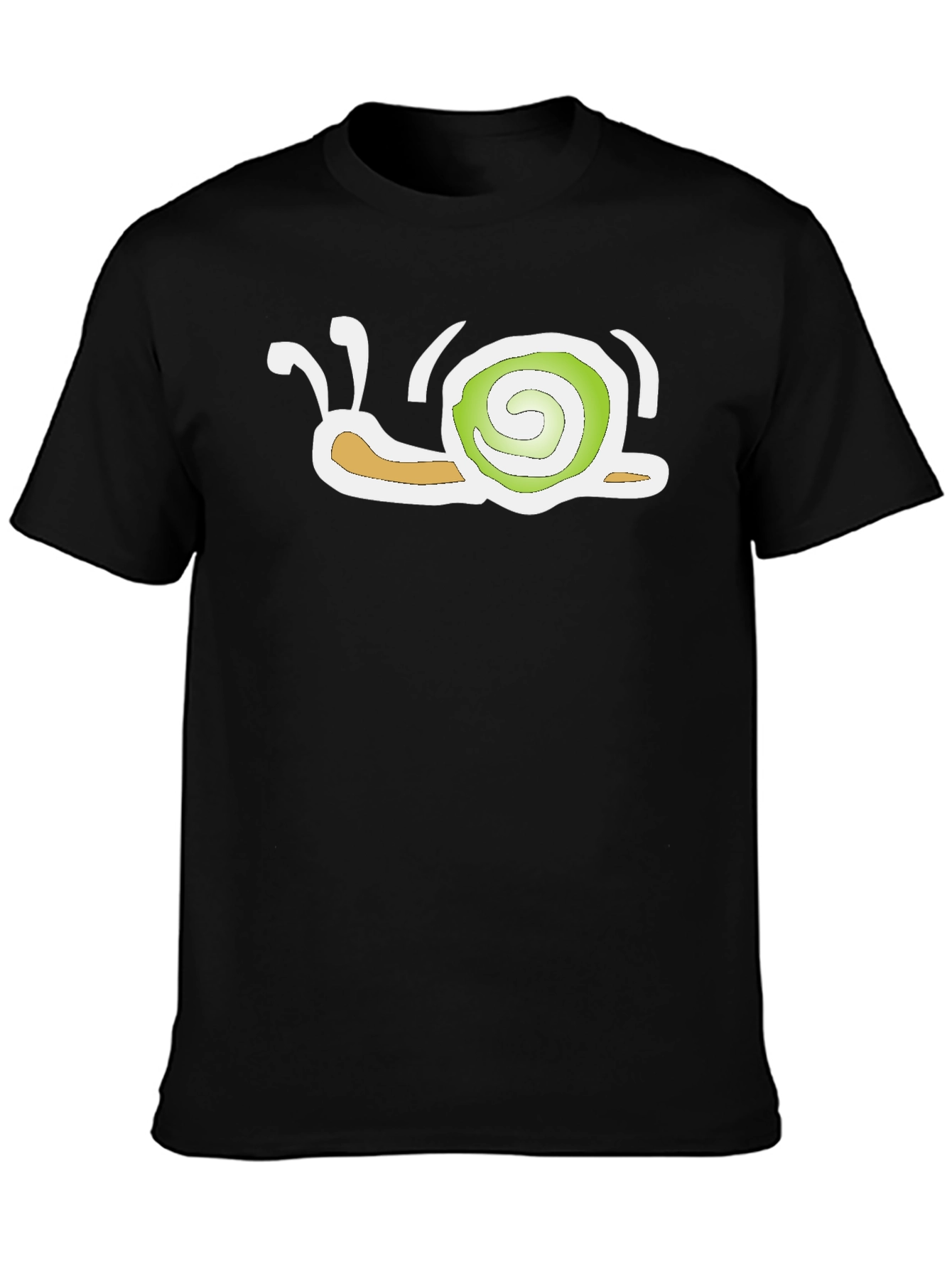 Black Snail Graphic T-Shirt - Unique Cartoon Design view 3