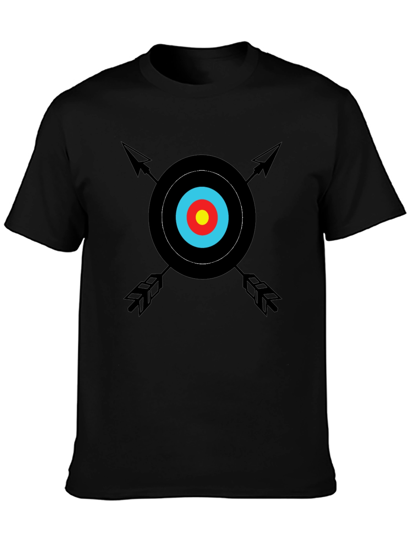 Black Archery Target Graphic Tee - Classic Design view 3