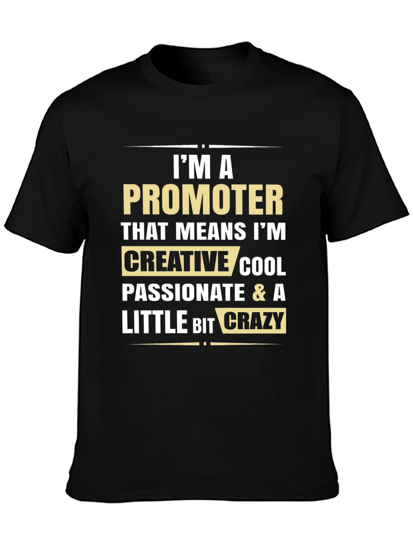 Black Promoter Creative Cool Passionate T-Shirt view 3