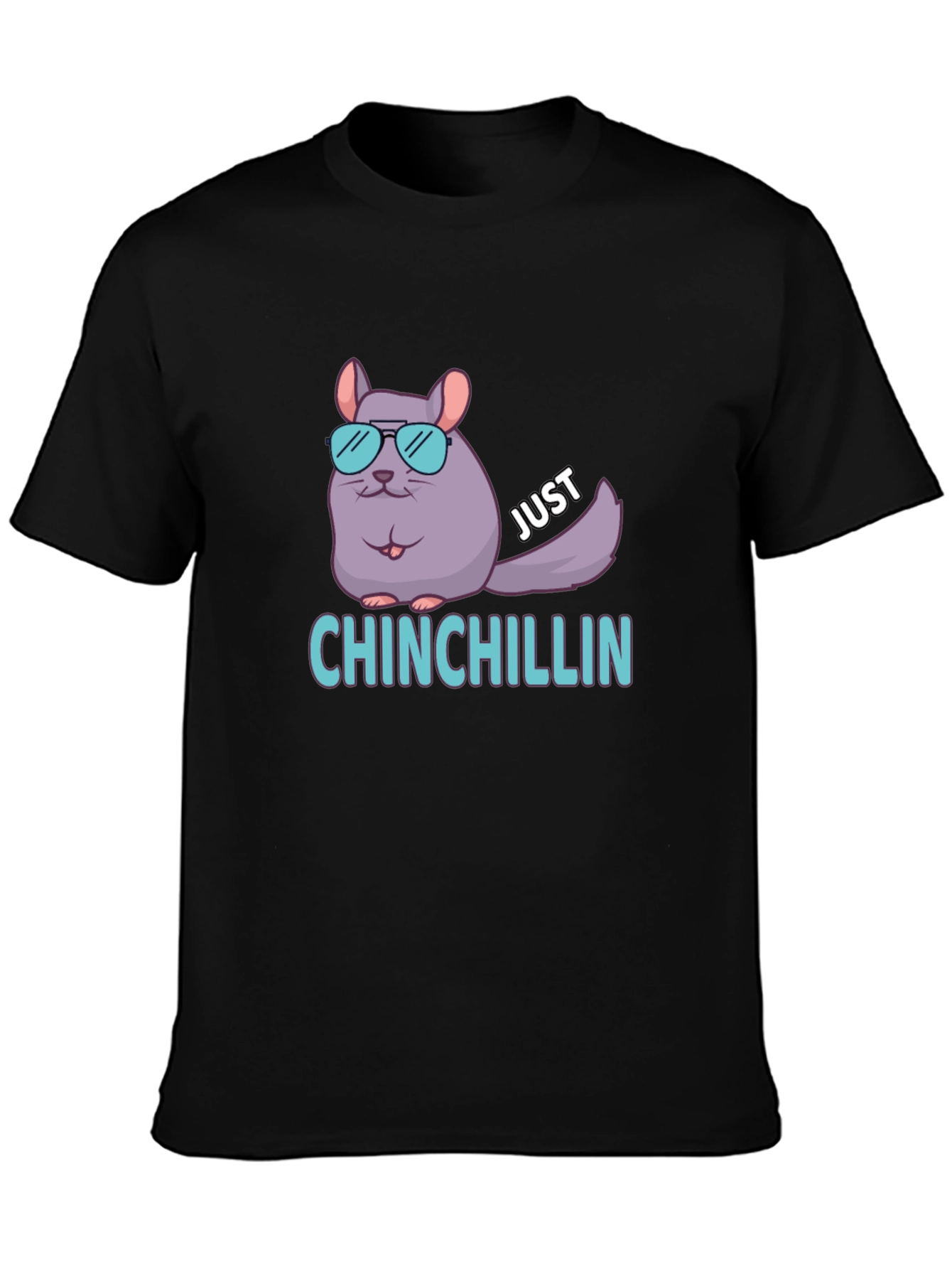 Black Cool Chinchilla Chill Out T-Shirt - Black view 3