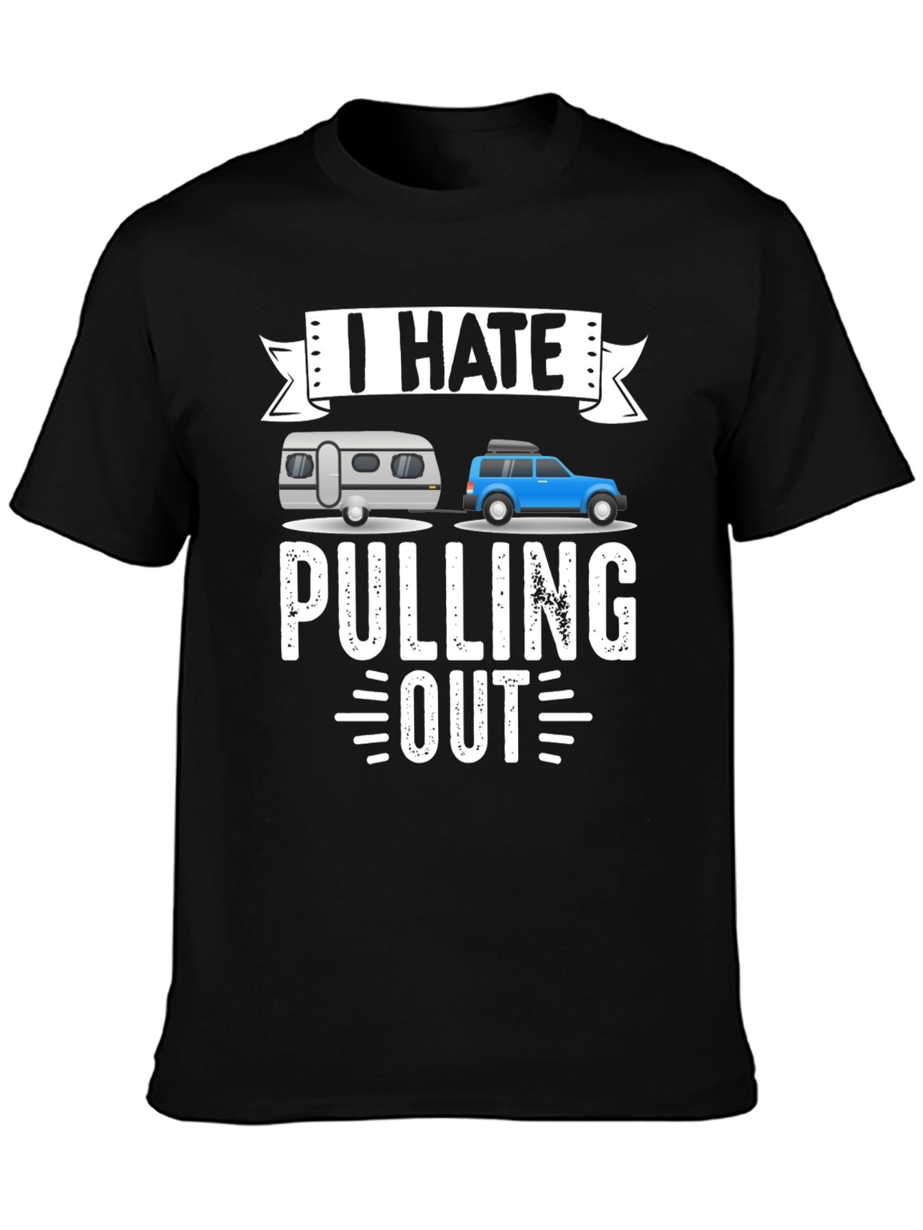 Black I Hate Pulling Out T-Shirt view 3
