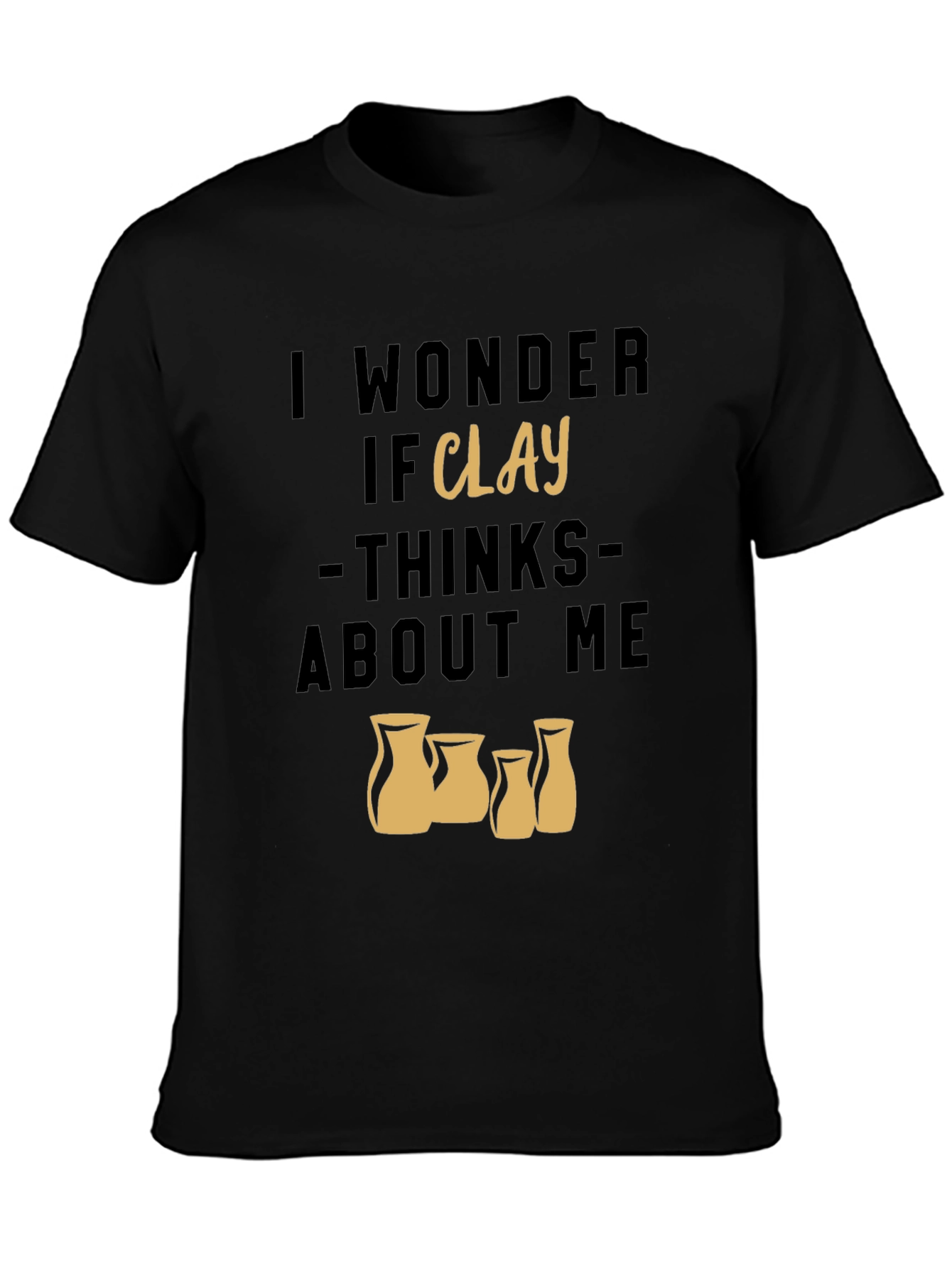 Black I Wonder If Clay Thinks About Me Graphic T-Shirt view 3