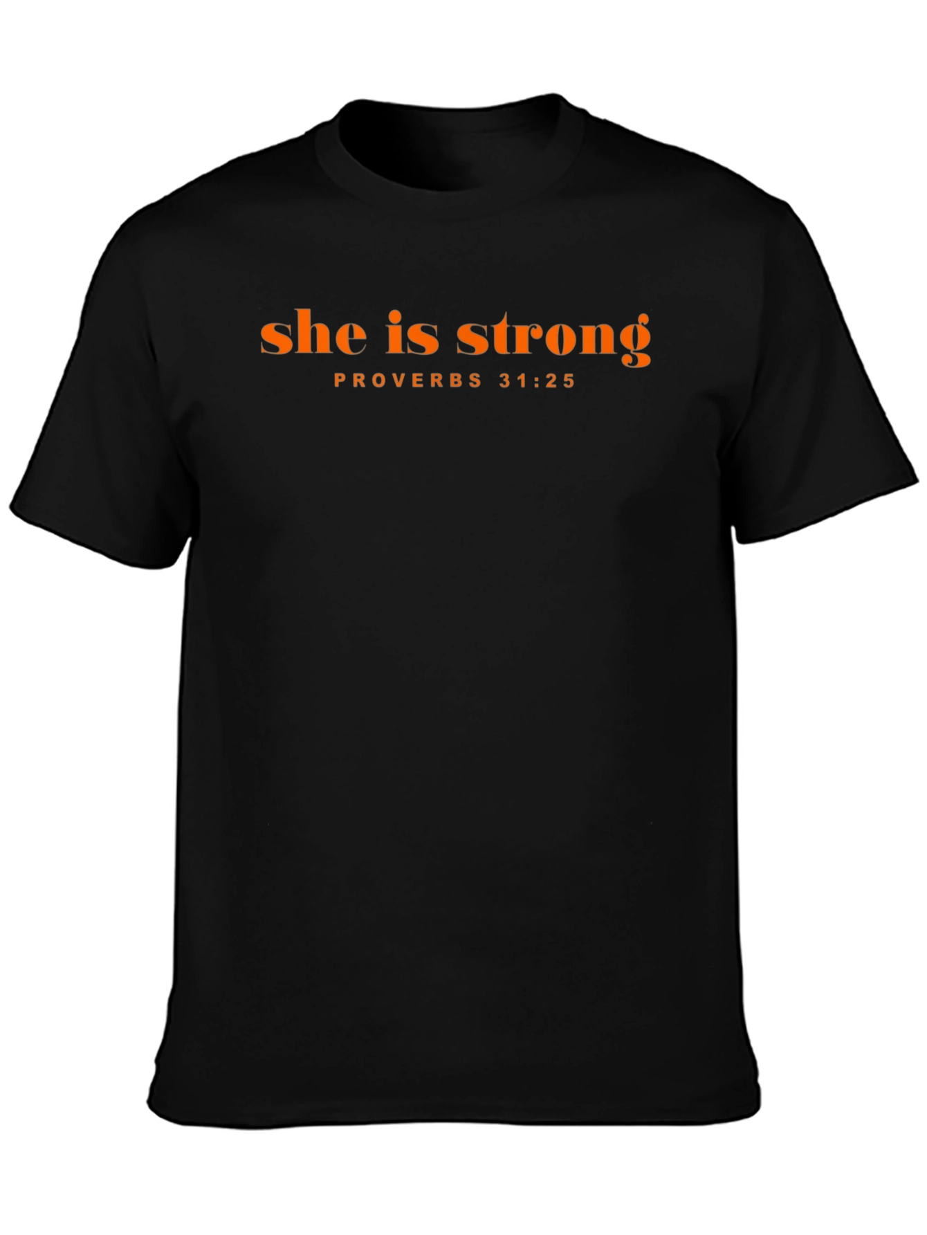 Black She is Strong Proverbs T-Shirt view 3