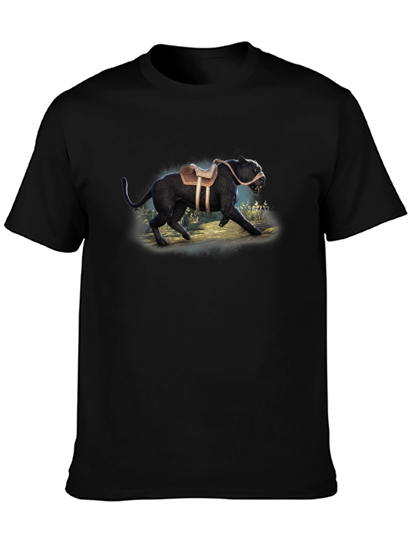 Black Saddled Panther Graphic T-Shirt view 3