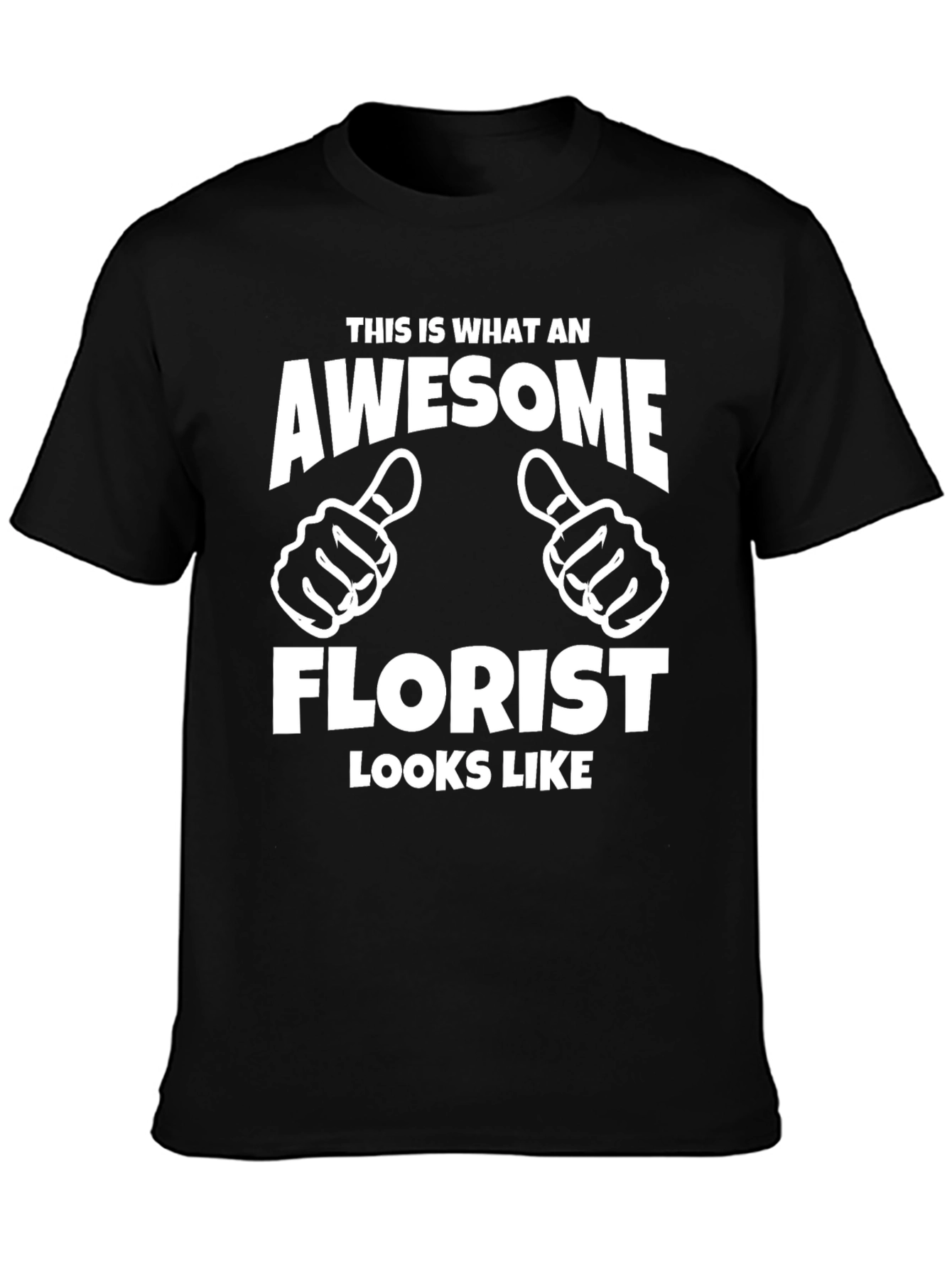 Black Awesome Florist T-Shirt - Gift for Florists view 3