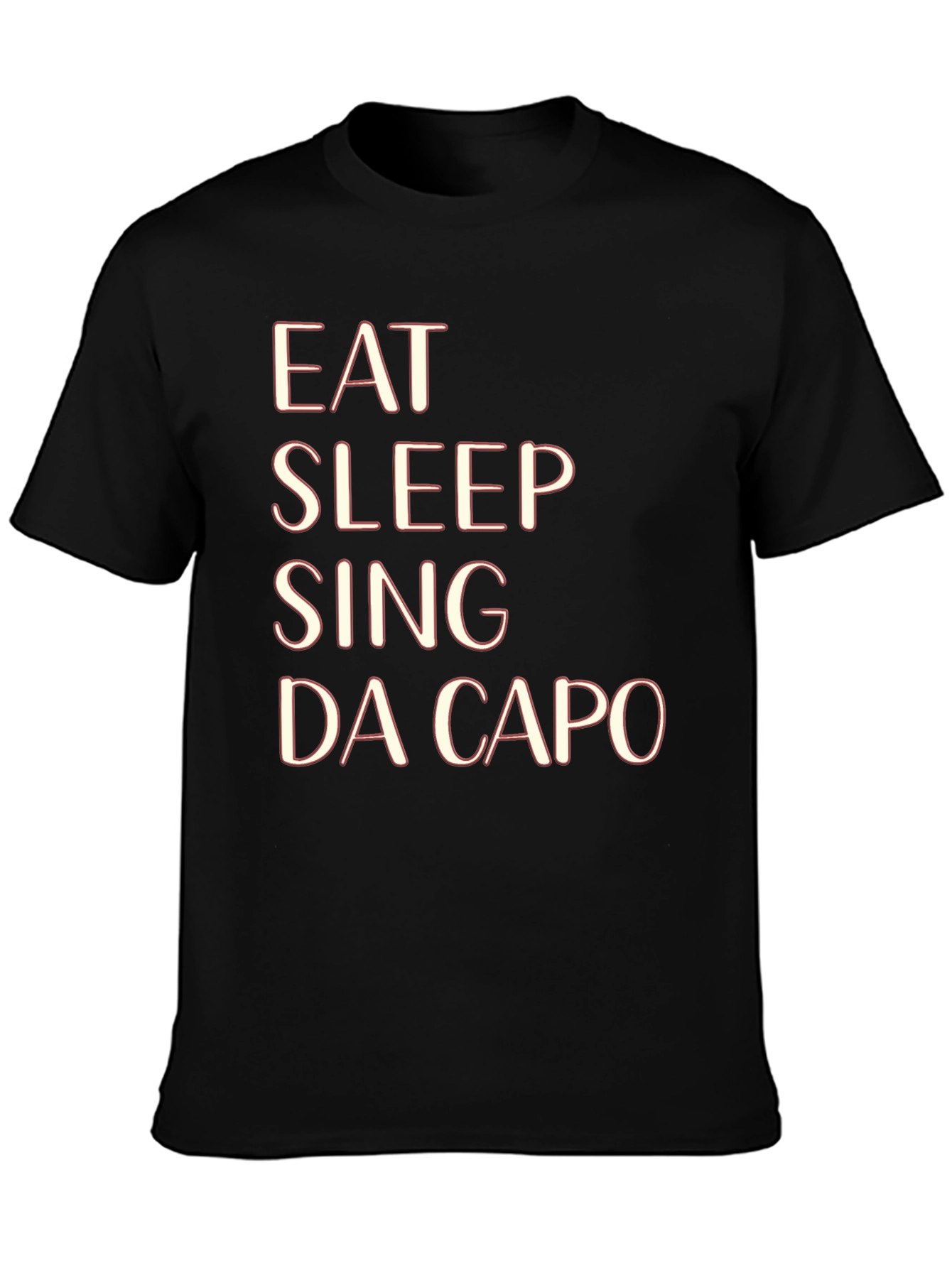 Black Eat Sleep Sing Da Capo Black T-Shirt view 3