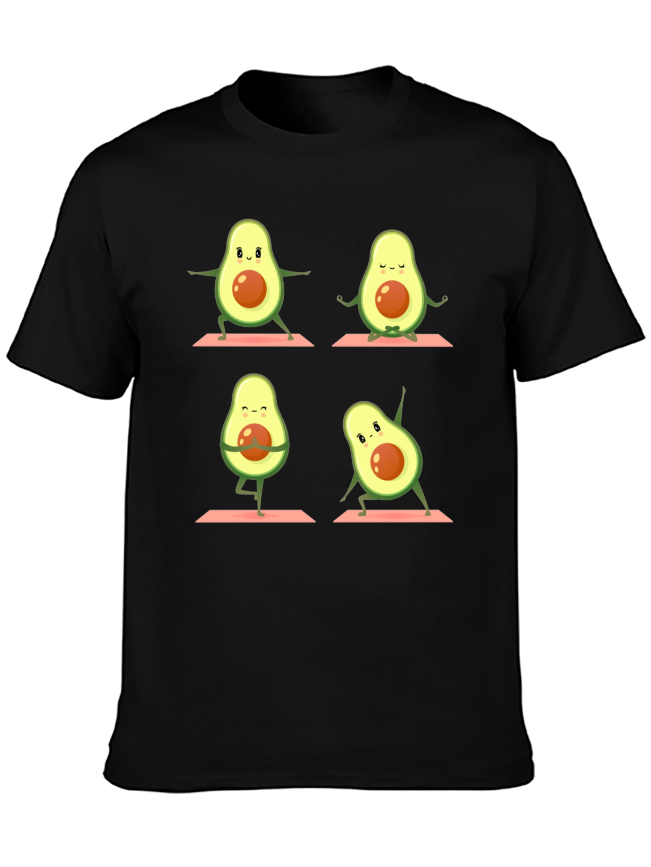 Black Yoga Avocado Graphic Tee view 3