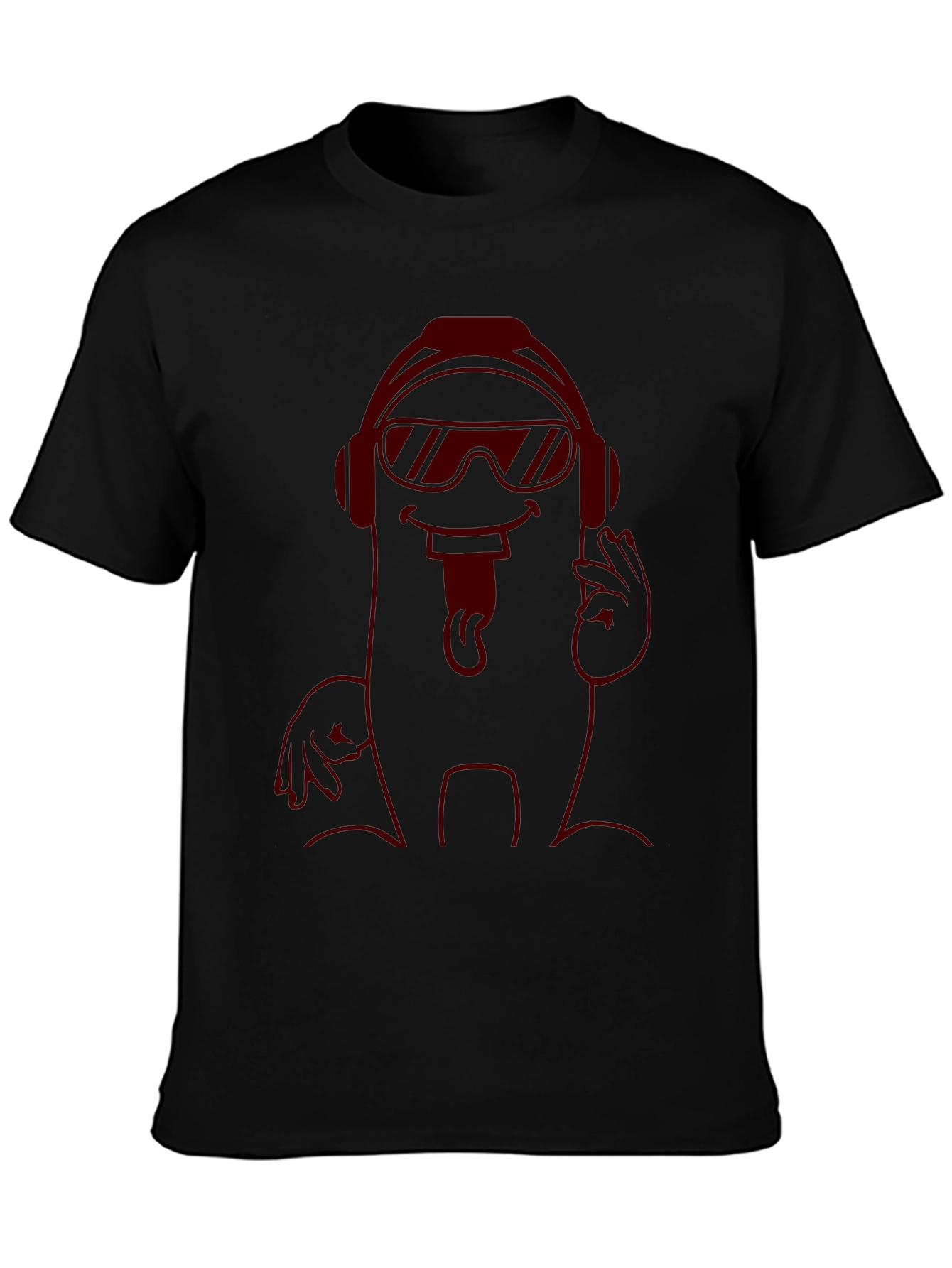 Black Cool Graphic T-Shirt - Black view 3