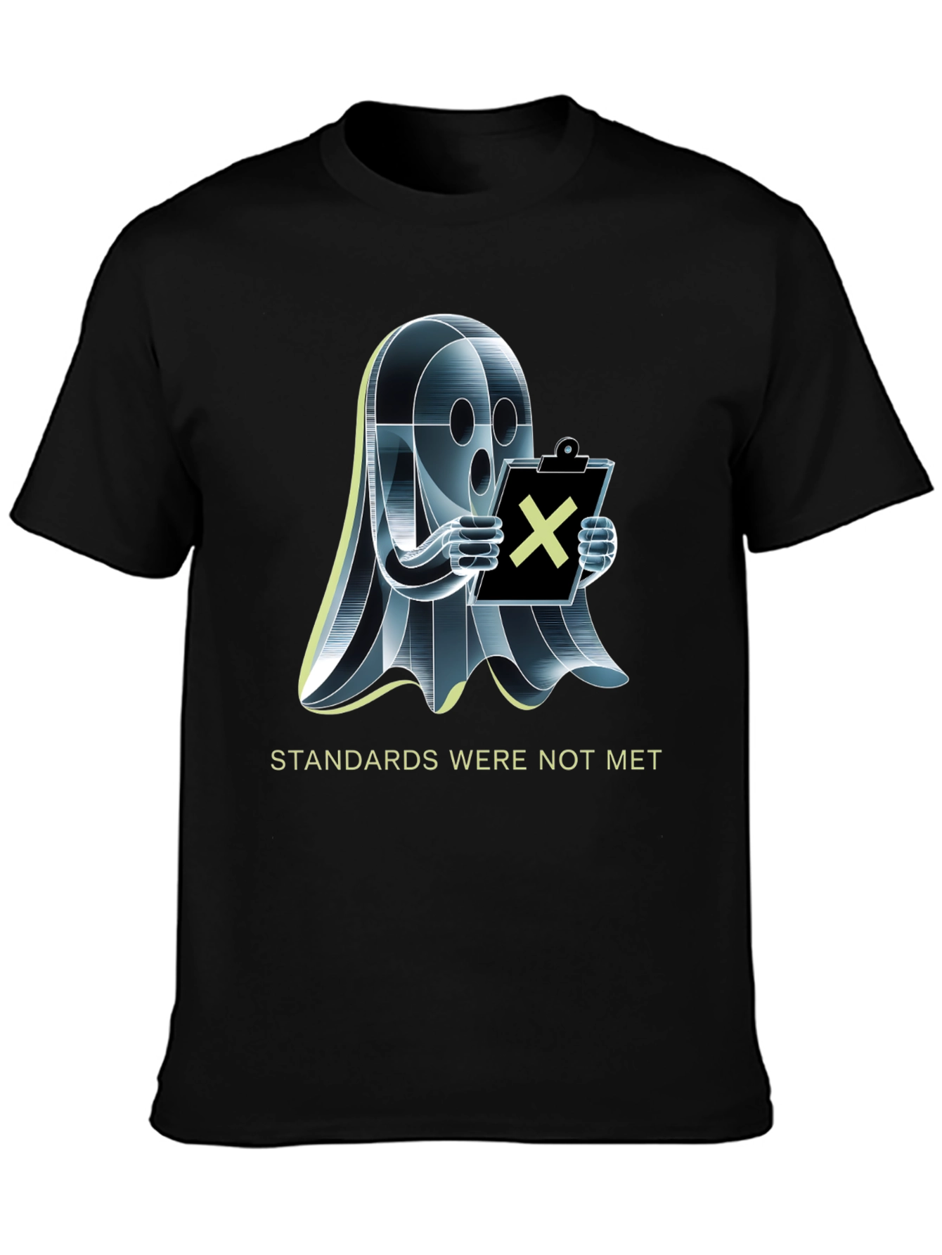 Black Standards Not Met Ghost T-Shirt view 3