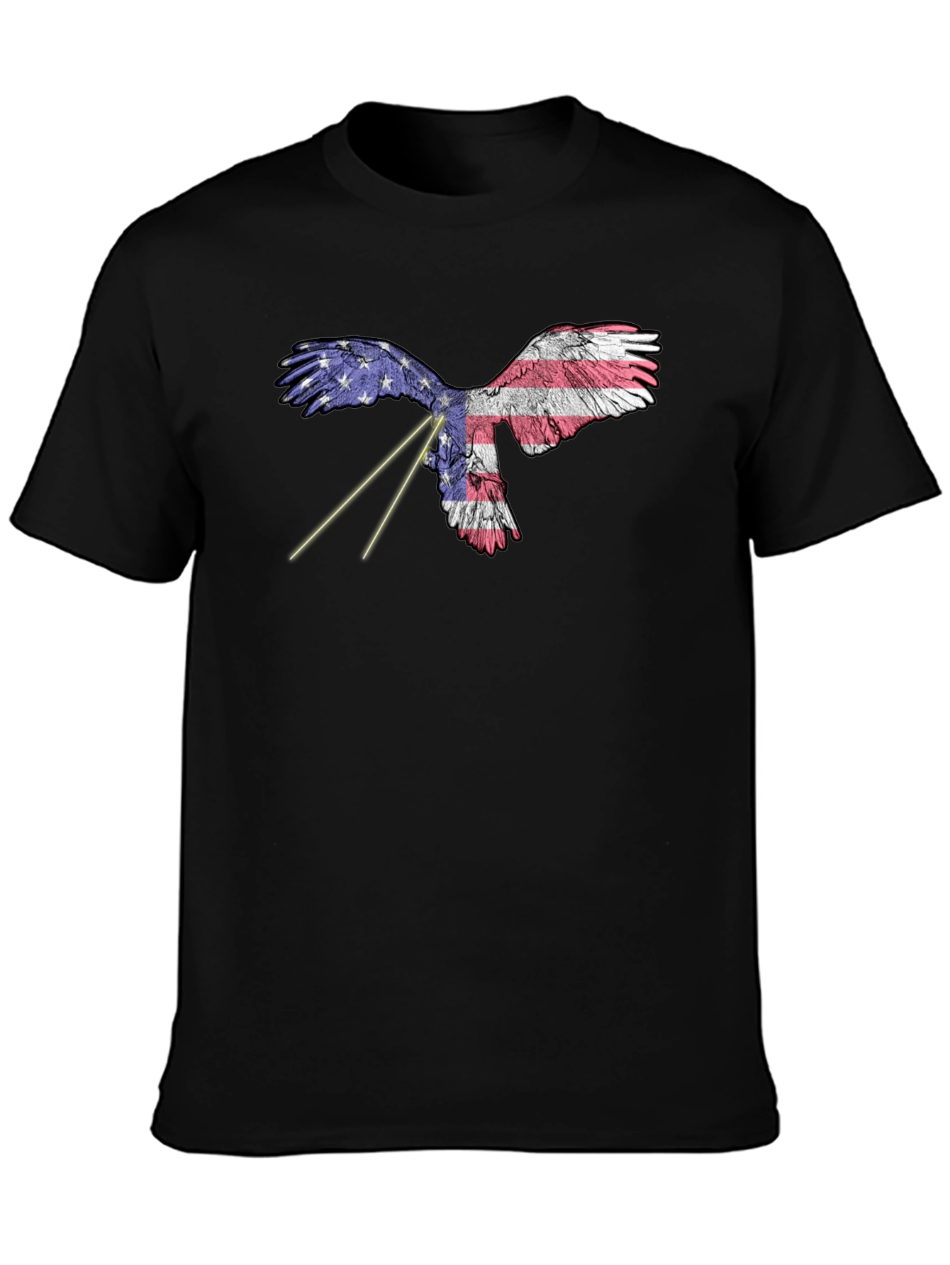 Black American Eagle Graphic Tee - Patriotic Style view 3