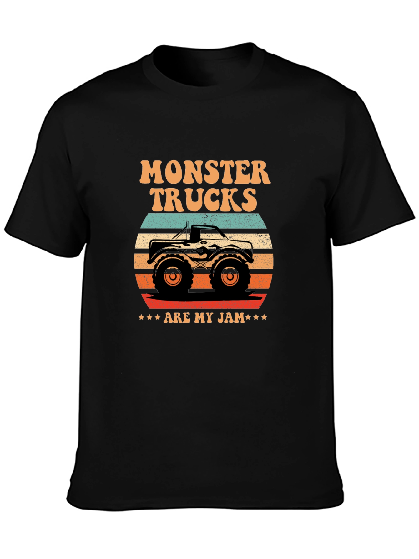 Black Monster Truck Graphic Tee - "Are My Jam" view 3