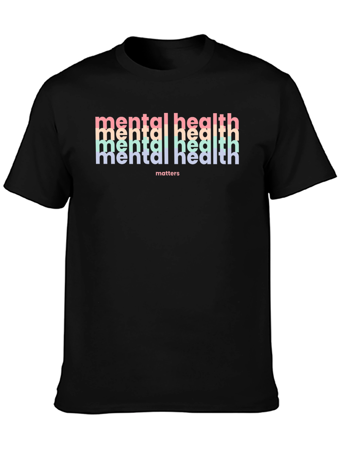 Black Mental Health Matters Graphic Tee - Black view 3