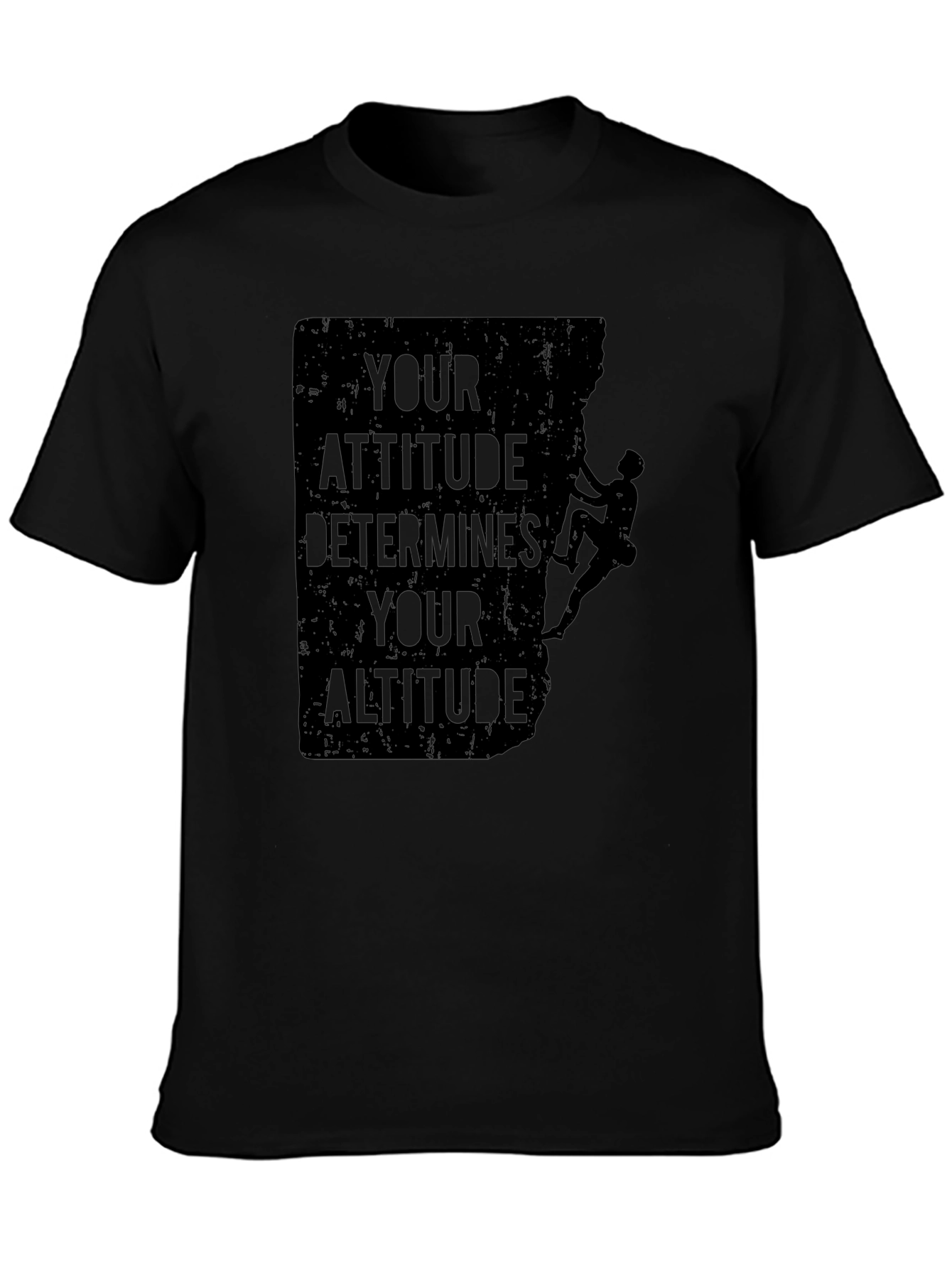 Black Attitude Determines Altitude Graphic Tee - Black view 3