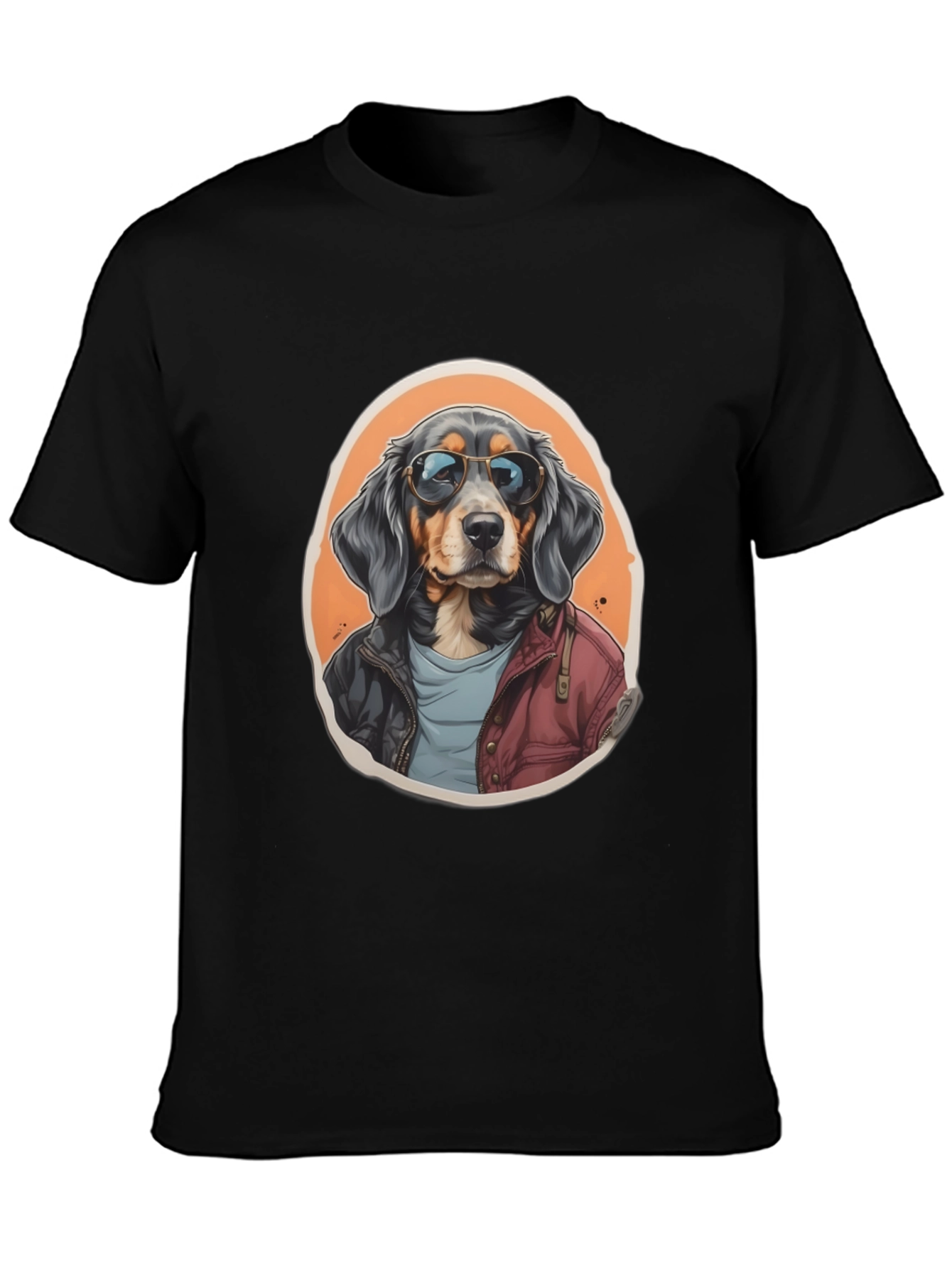 Black Cool Dog Graphic Tee - Black view 3
