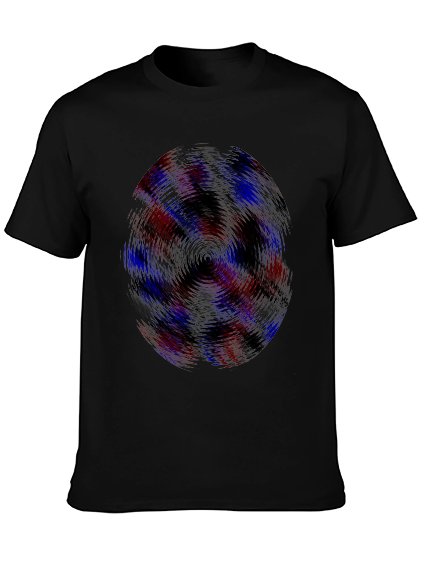 Black Vortex Graphic Tee - Men's Black Casual Shirt view 3