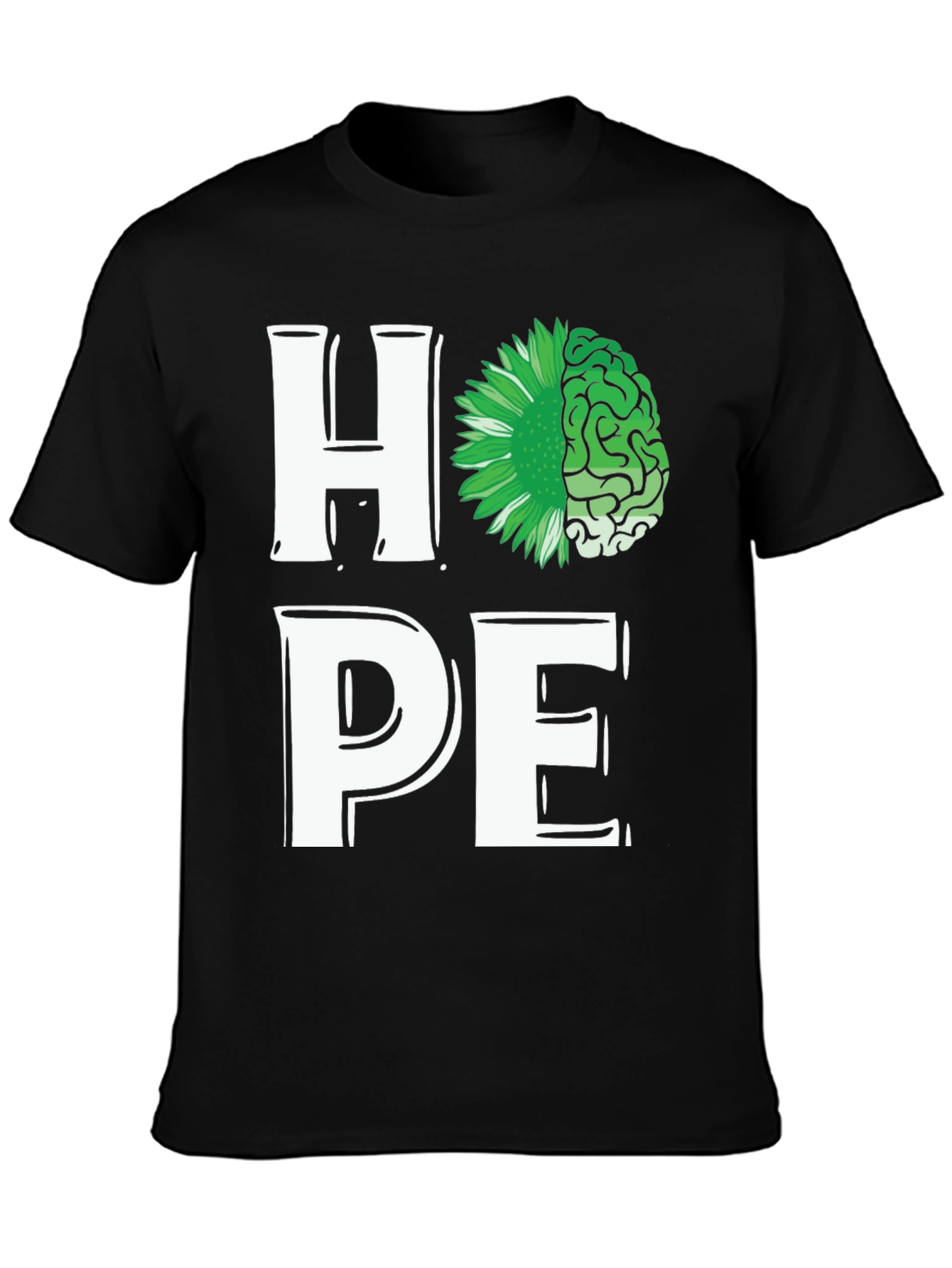 Black Hope Mental Health Awareness T-Shirt view 3