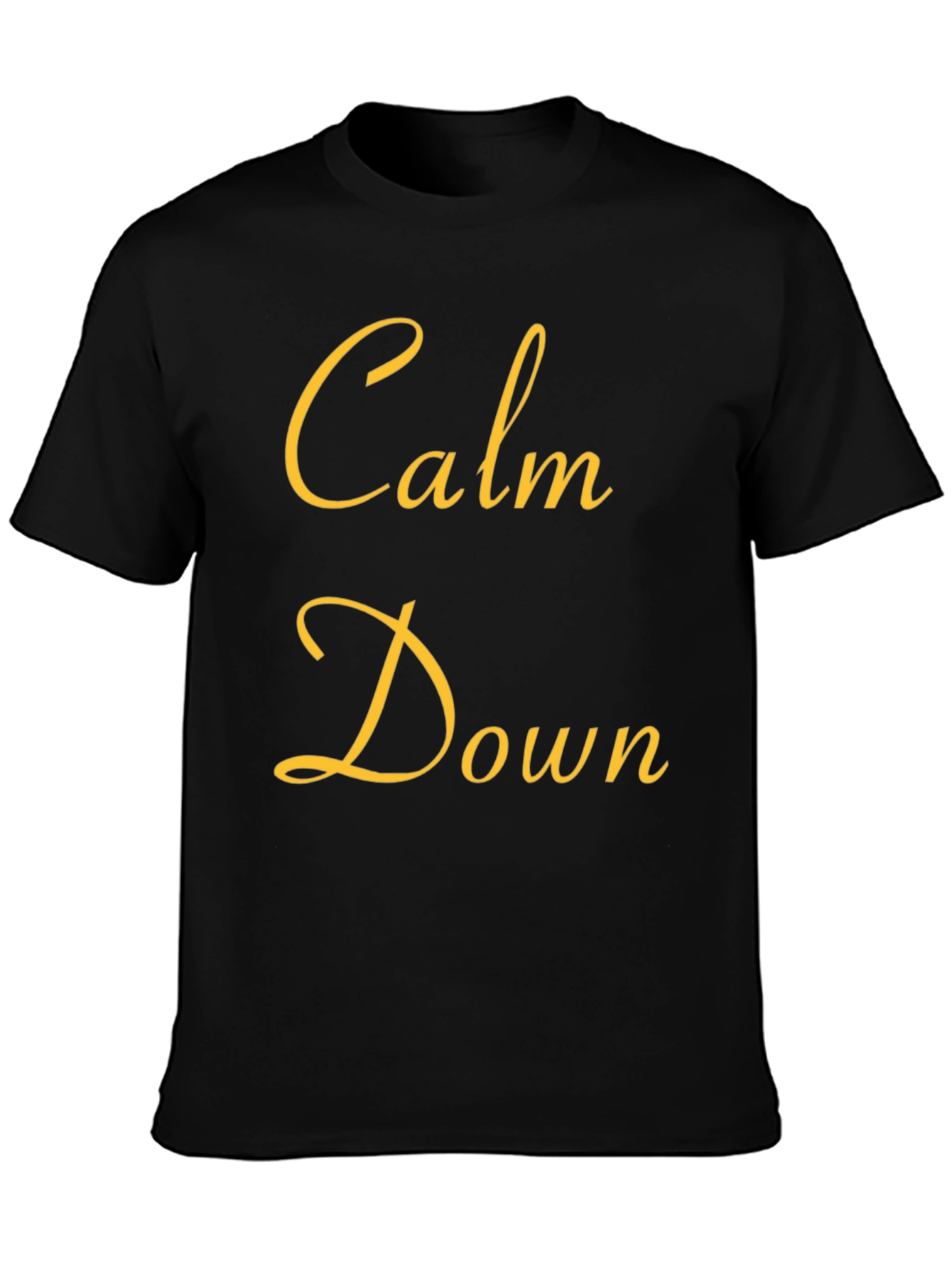 Black Calm Down Graphic Tee - Relaxed Fit Black T-Shirt view 3